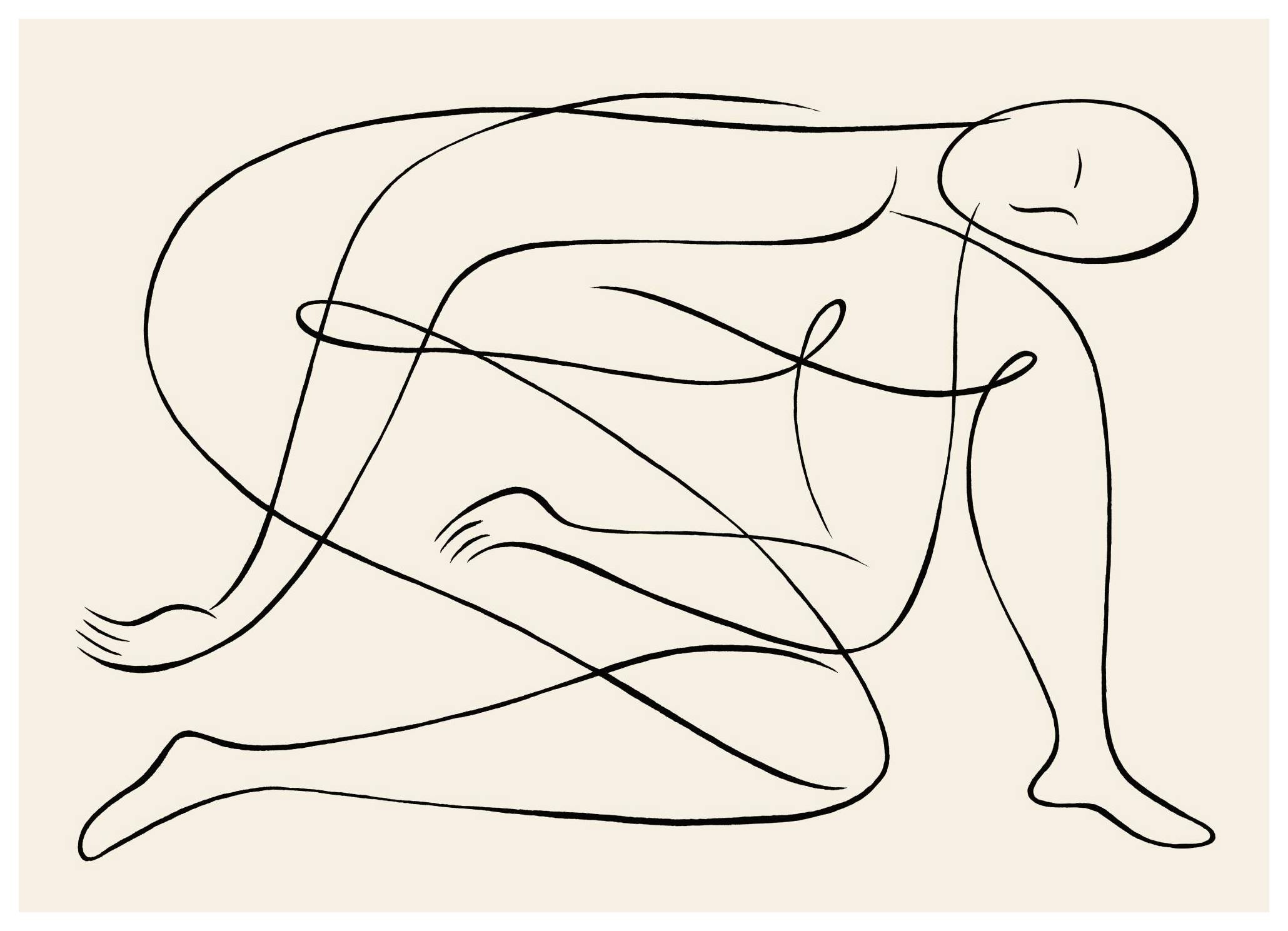 Line Art Pose Plakat (50x70 cm)