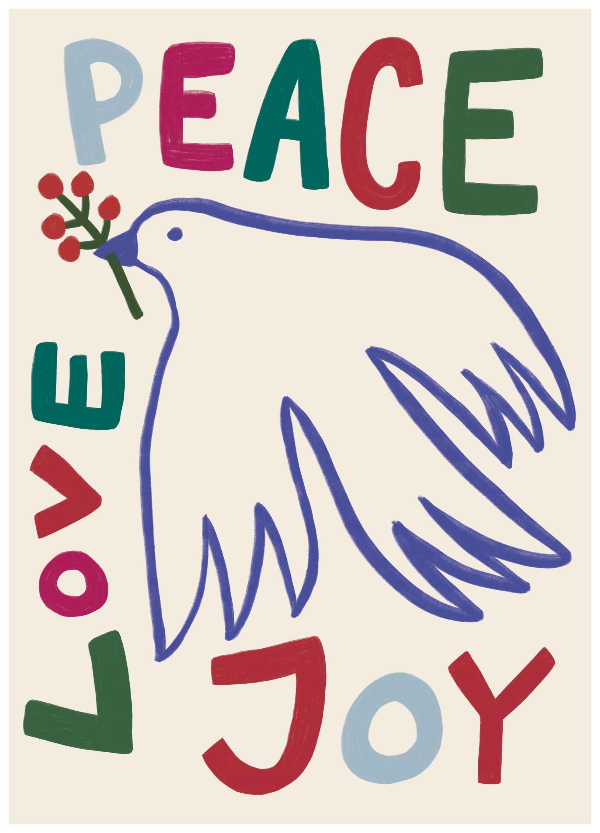 Peace Love Joy Poster (21x30 cm)- Arte moderna