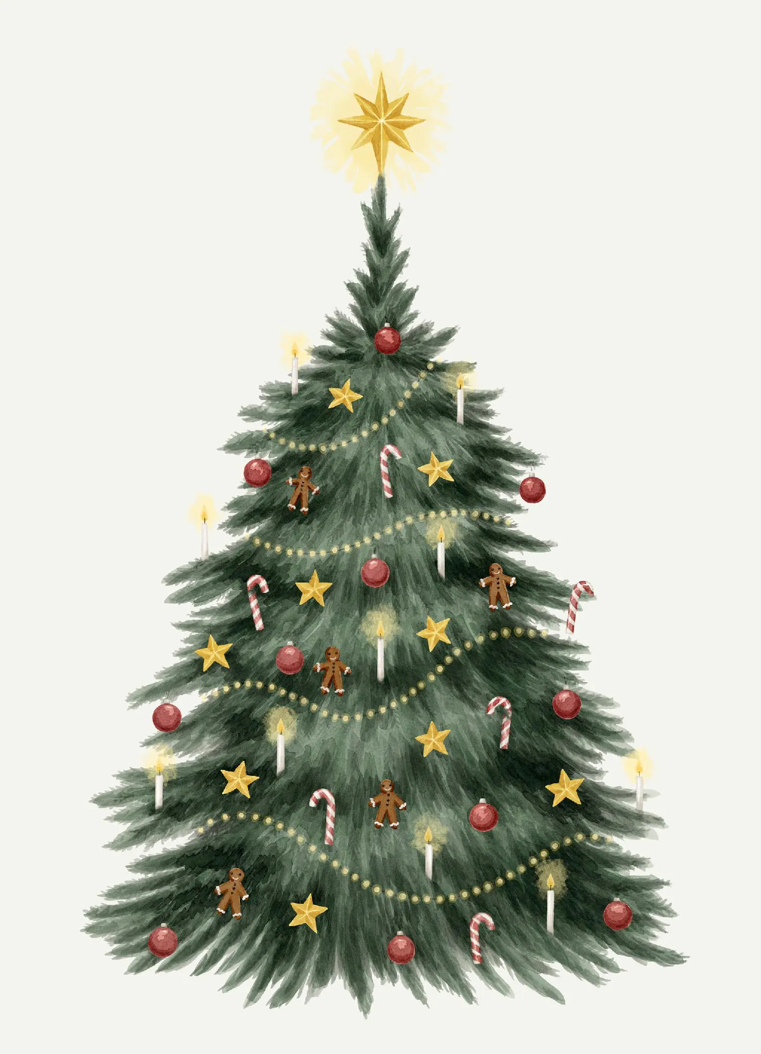 christmas tree print – festive poster for seasonal home décor