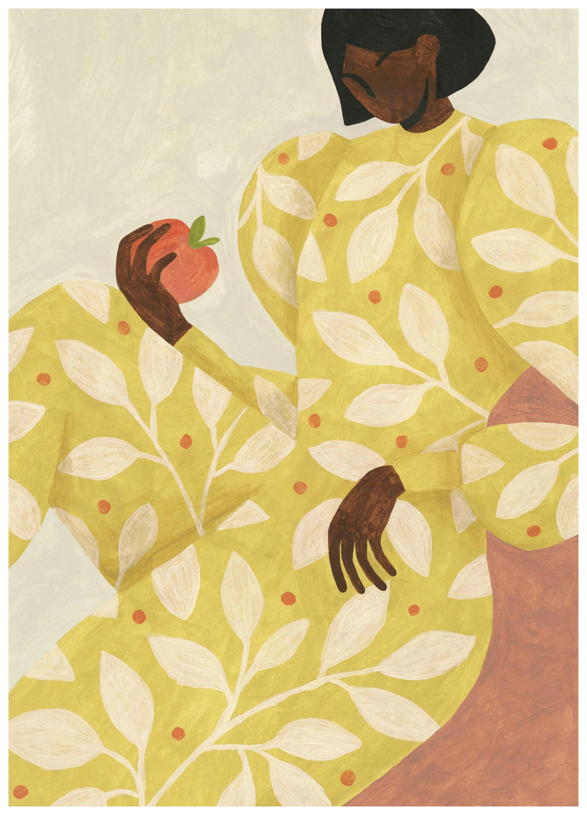 Female with Apricot Poster (21x30 cm)- Pinturas