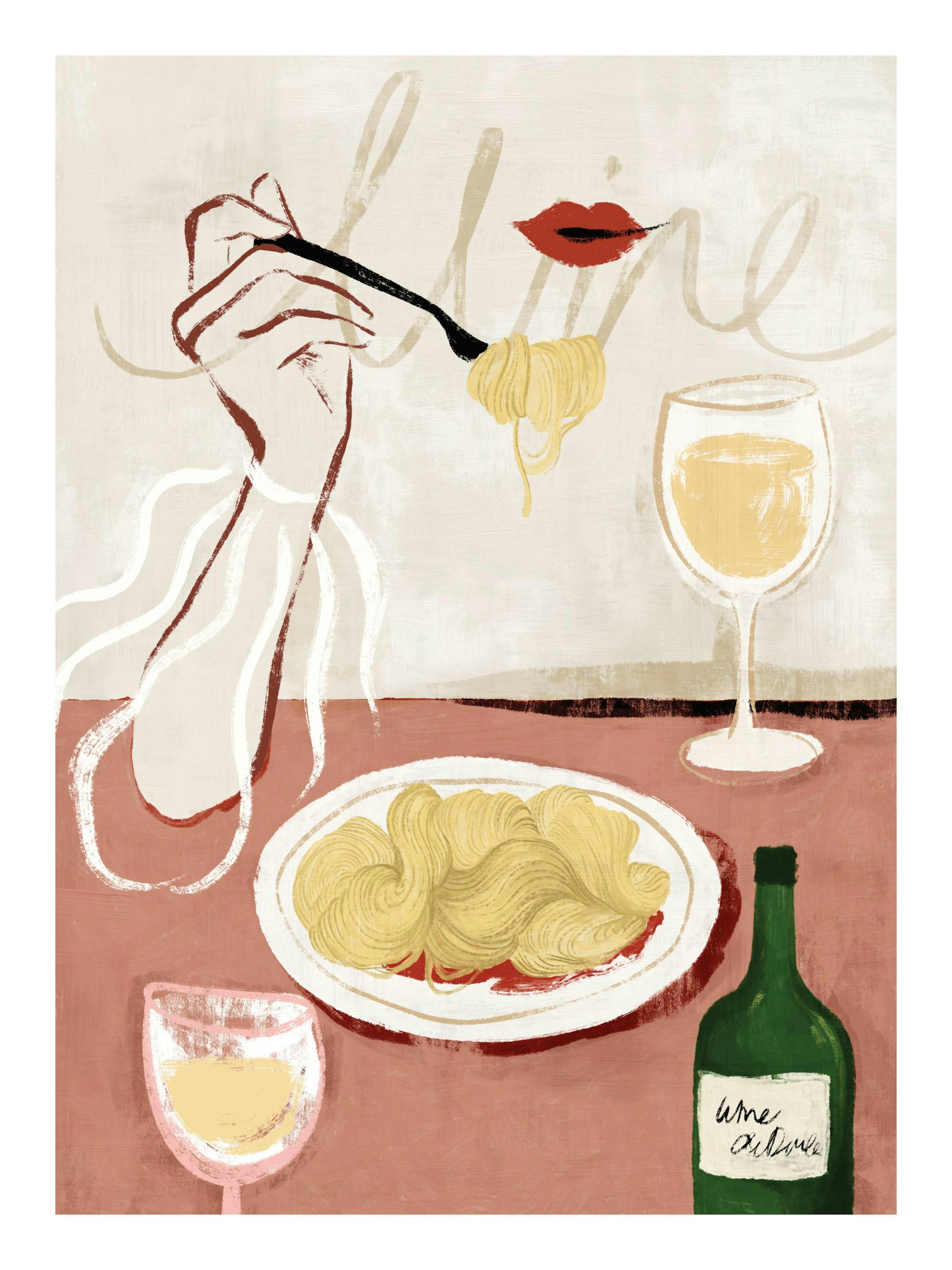 Wine and Pasta Plakat 0