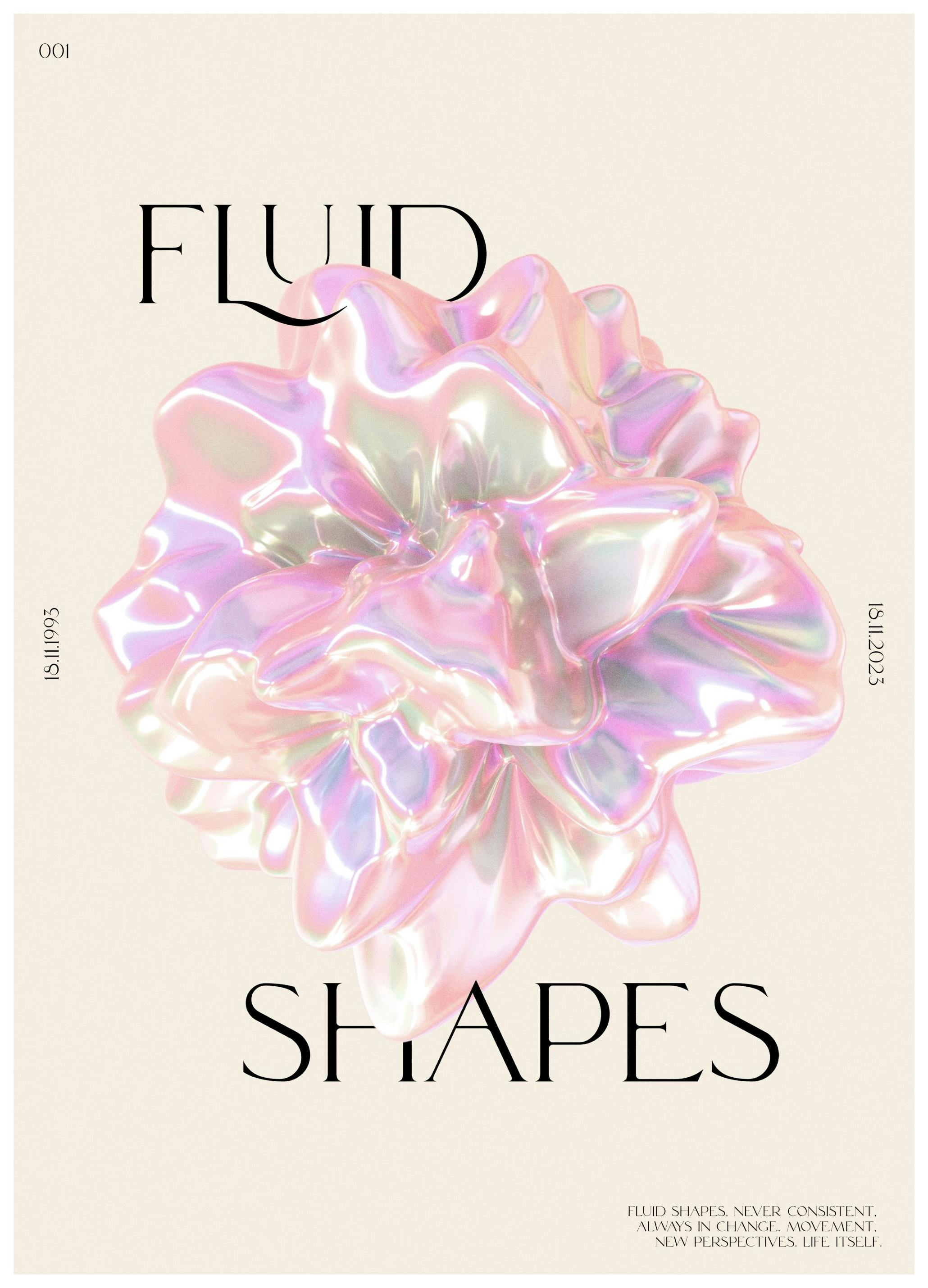 Fluid Shapes Poster (50x70 cm)