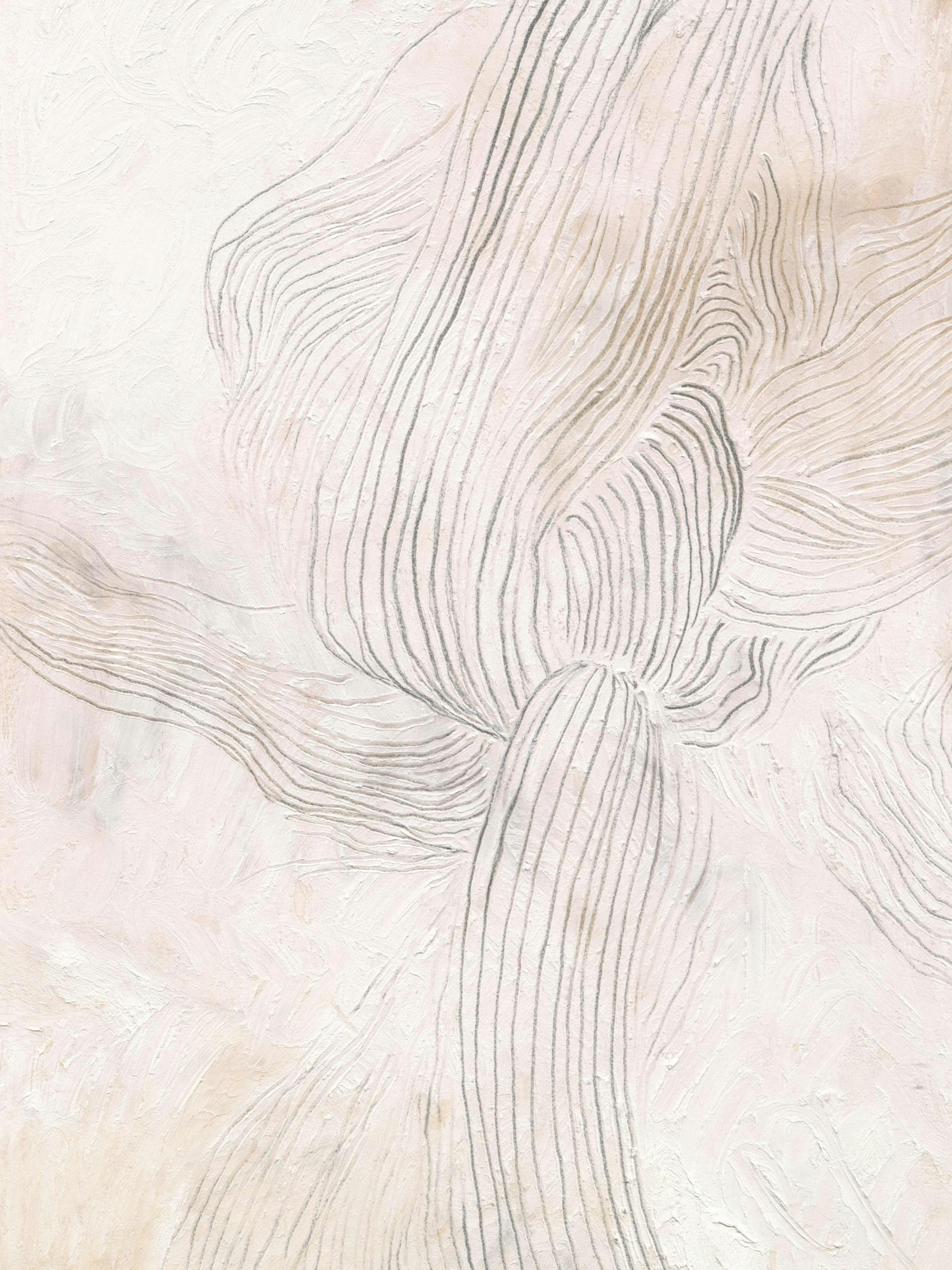 Soft textured lines poster print on a beige background