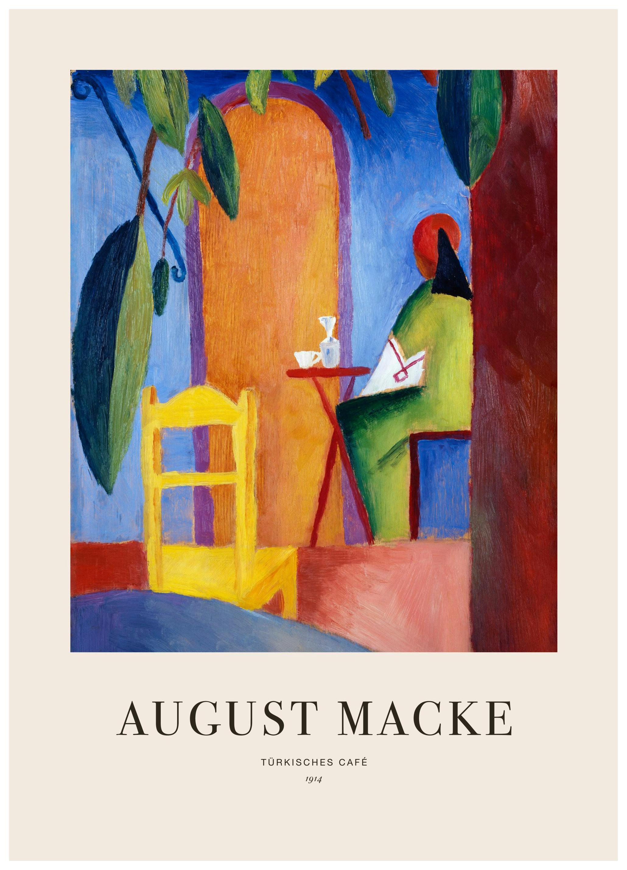 Prints - August Macke - Türkisches Café Print (50x70 cm) - Paintings by famous painters