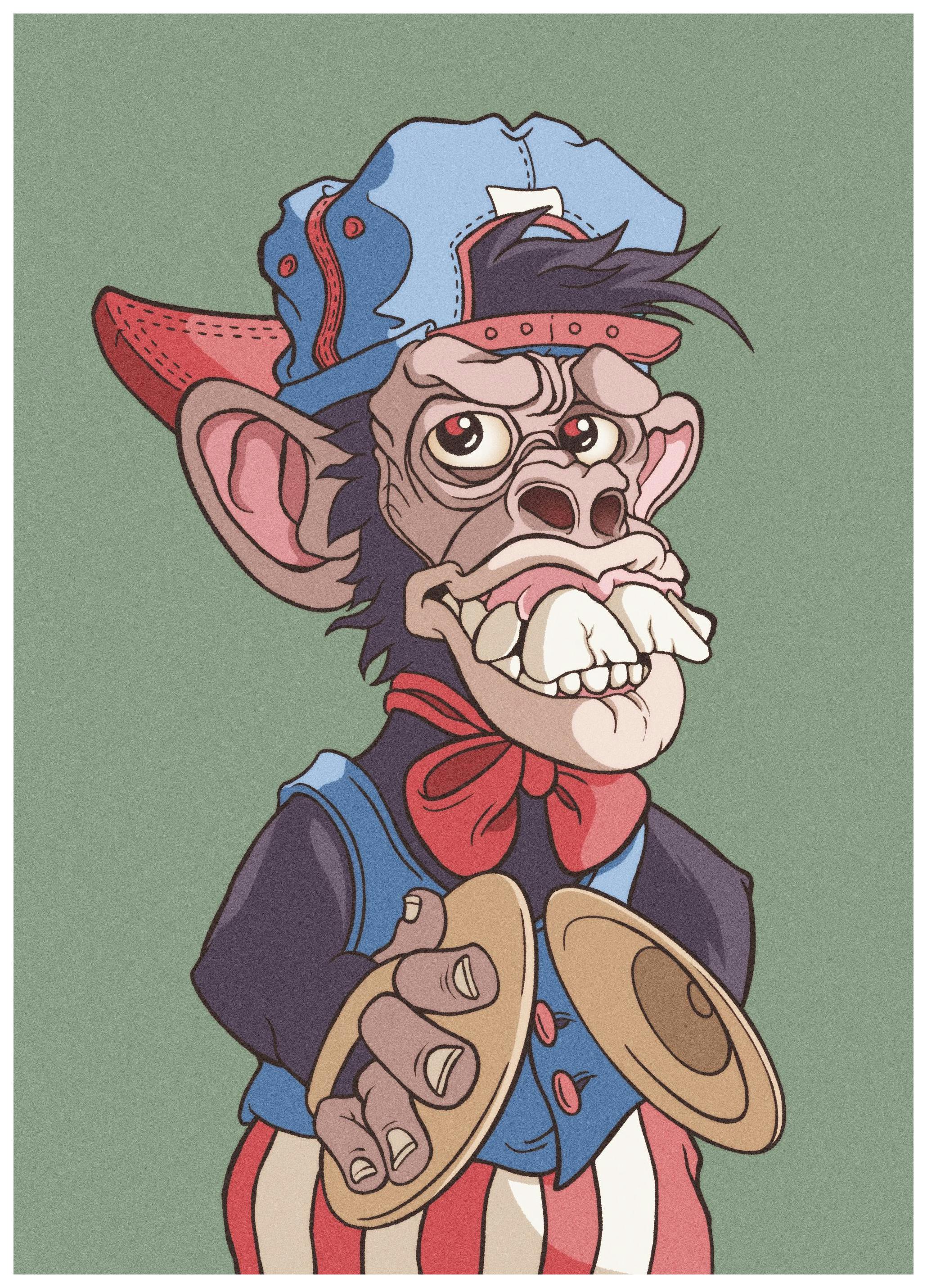 Circus Monkey Poster (50x70 cm) - Tiener posters