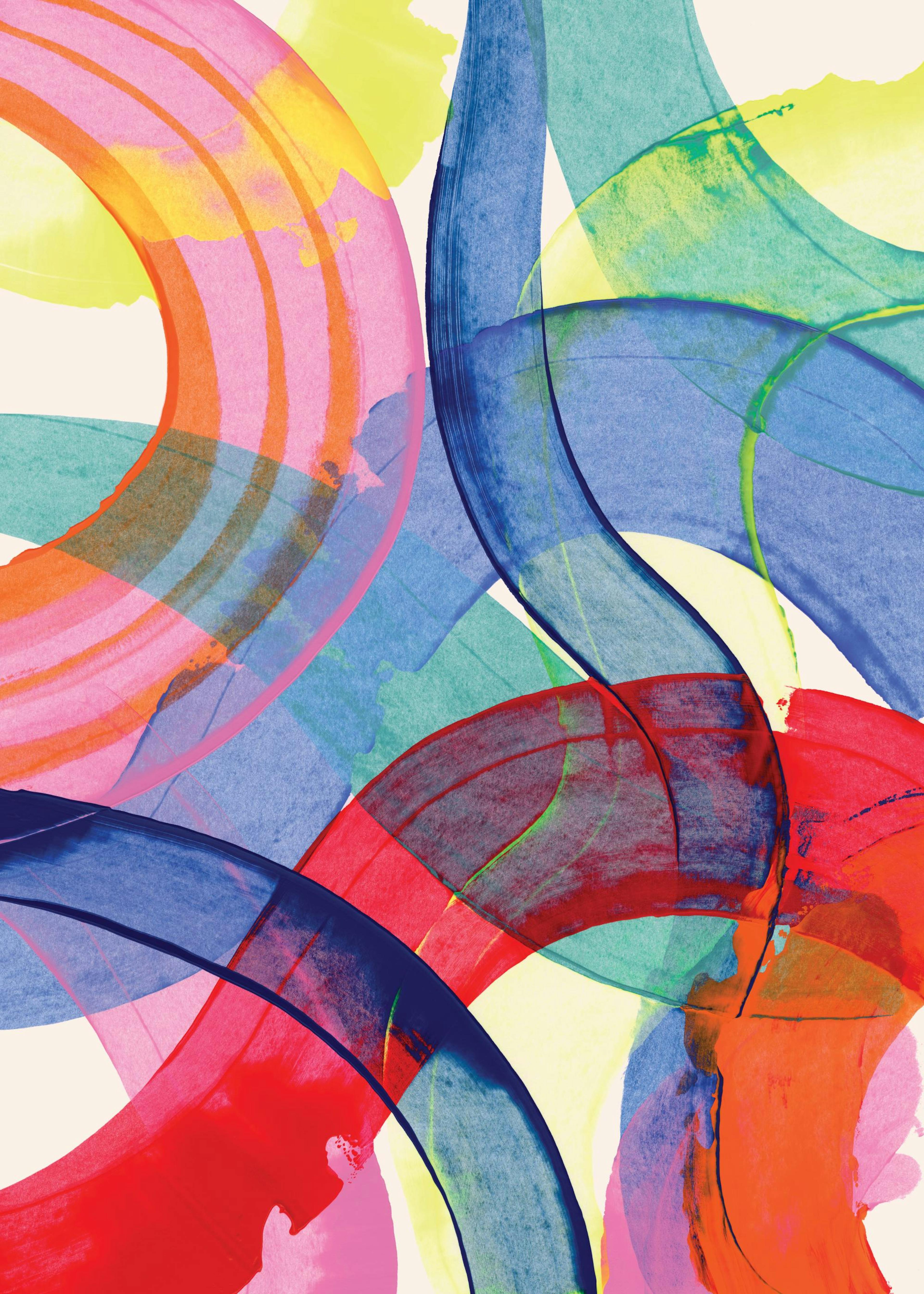 Colorful Paint Strokes Poster 0