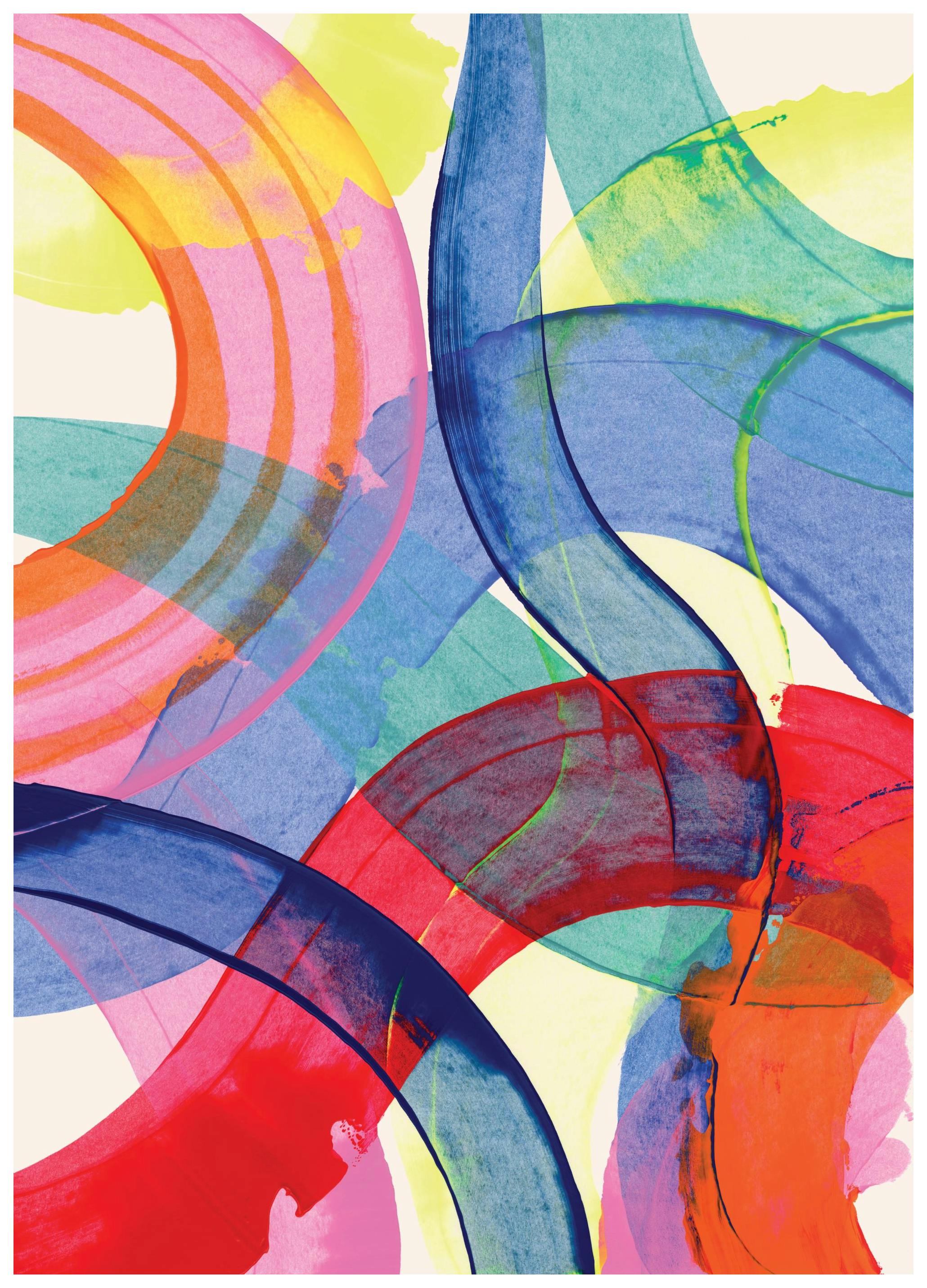 Colorful Paint Strokes Affiche (30x40 cm) - Affiches d'art abstrait