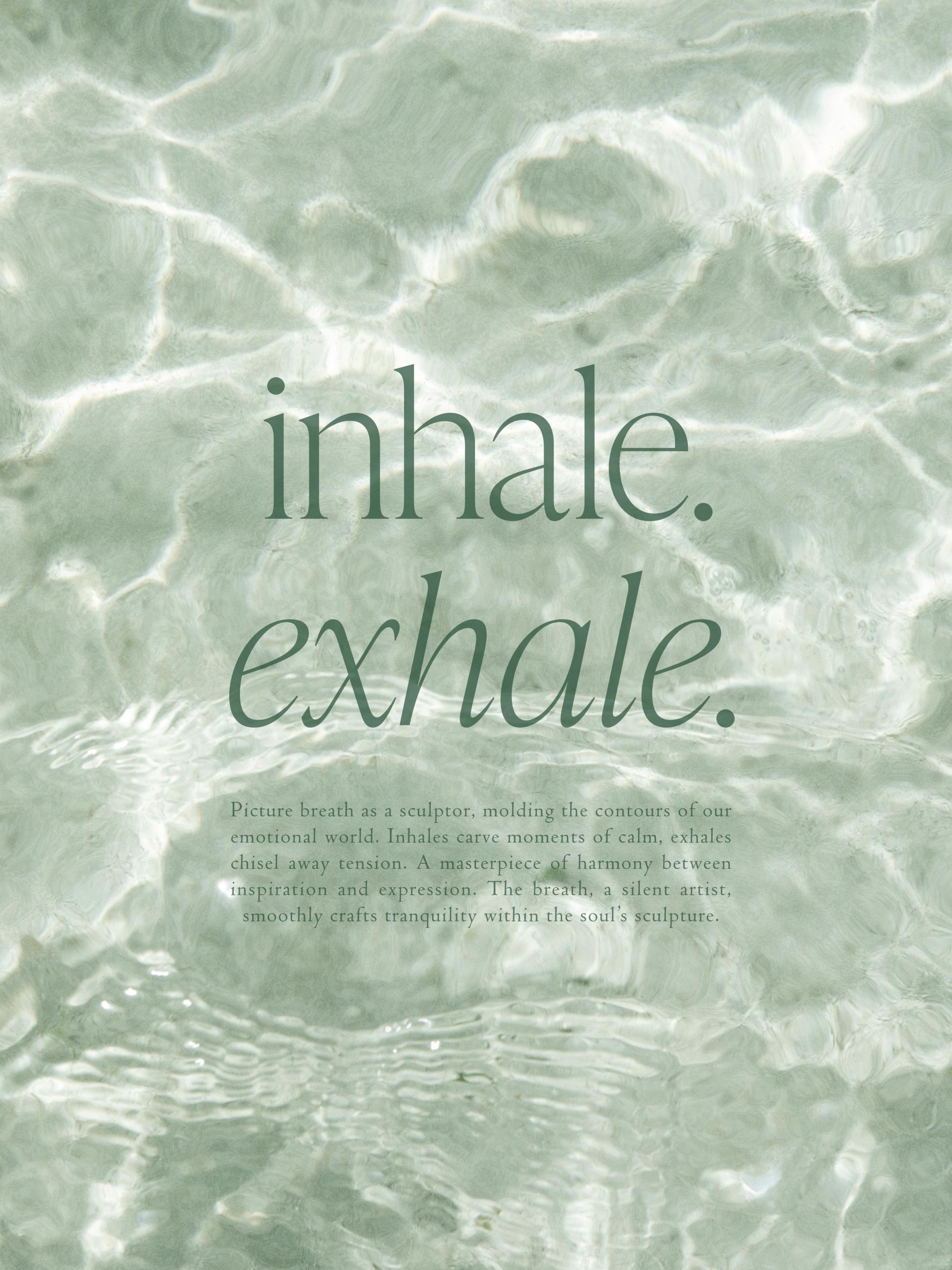 INHALE EXHALE 美品 Inhale and Exhale Print – Tranquil Poster for Mindfulness | Desenio