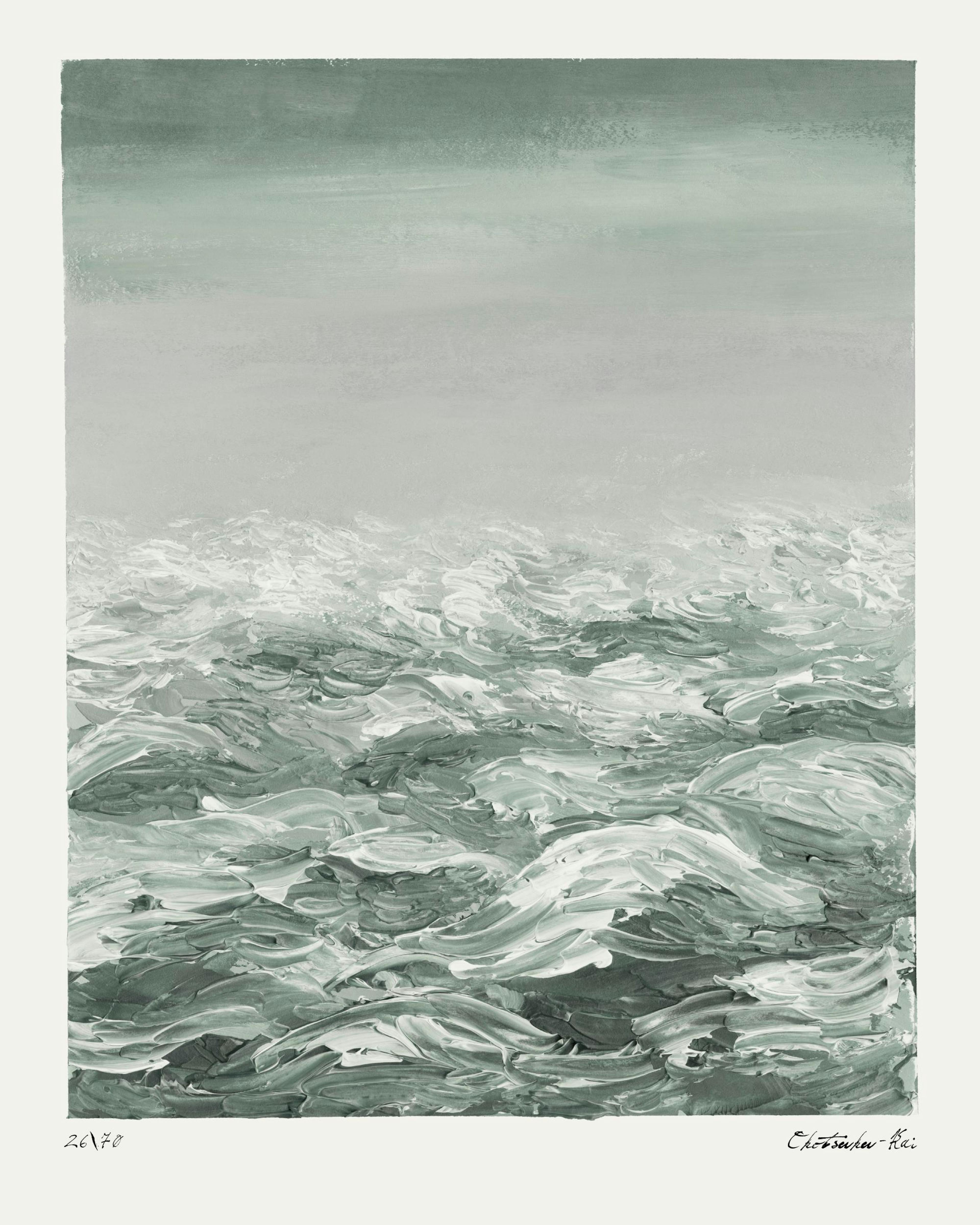 Waves in Green Plakat 0