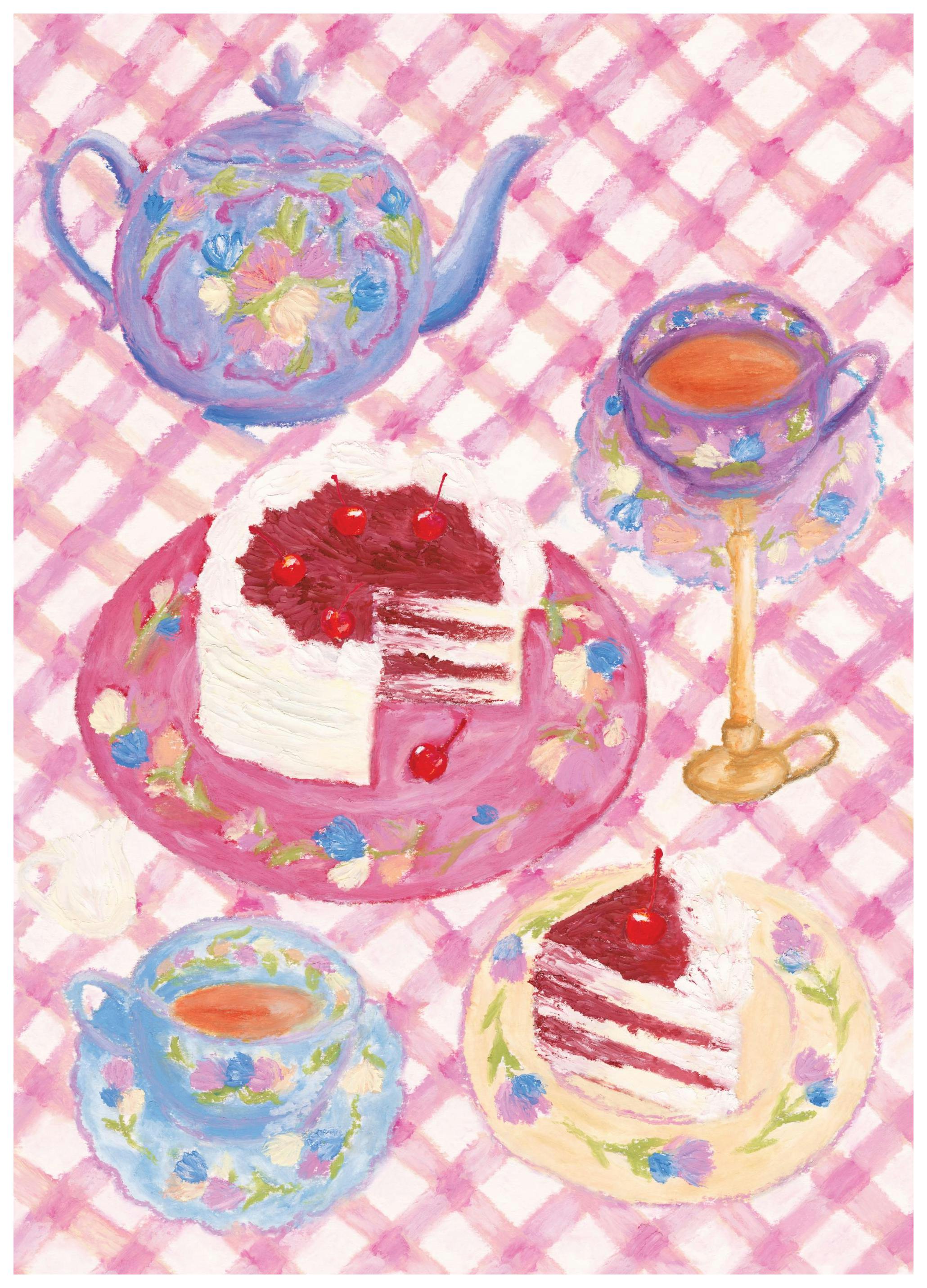 Cherry Red Velvet Cake Poster (30x40 cm) - Schilderijen