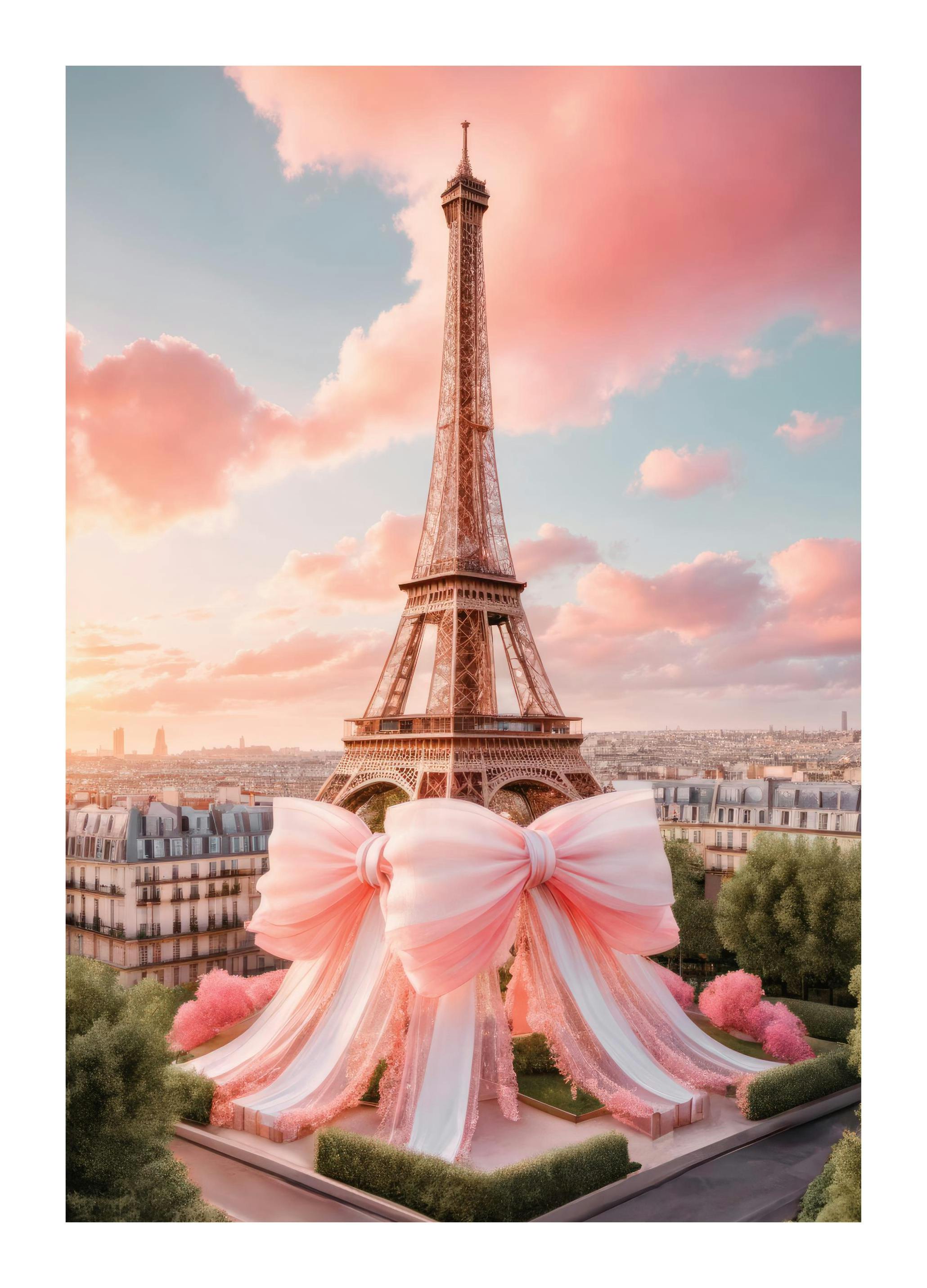 Prints - Parisian Bow Print (30x40 cm) - Art prints