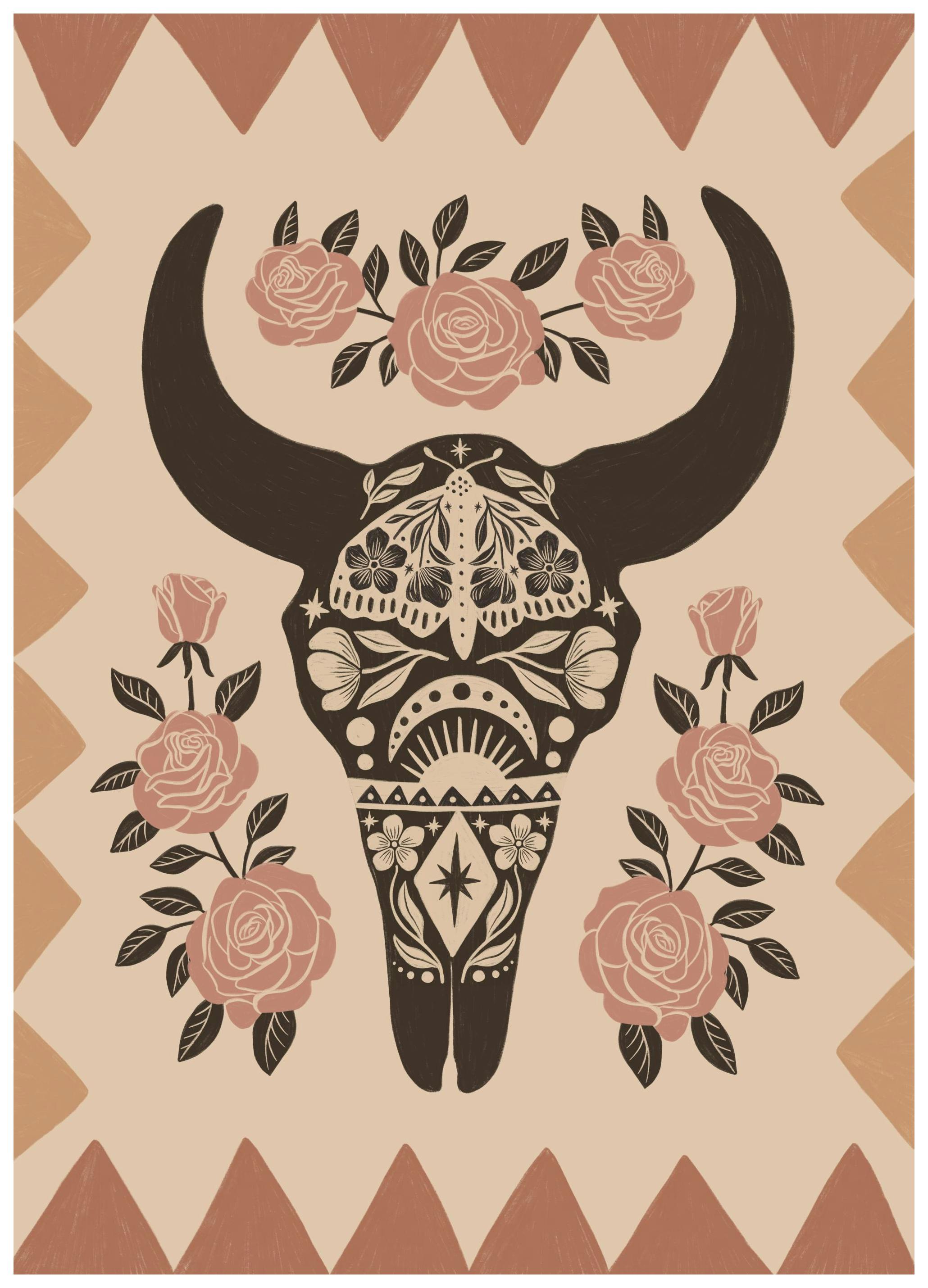 Blossom Bull Plakat (50x70 cm)- Ilustracje