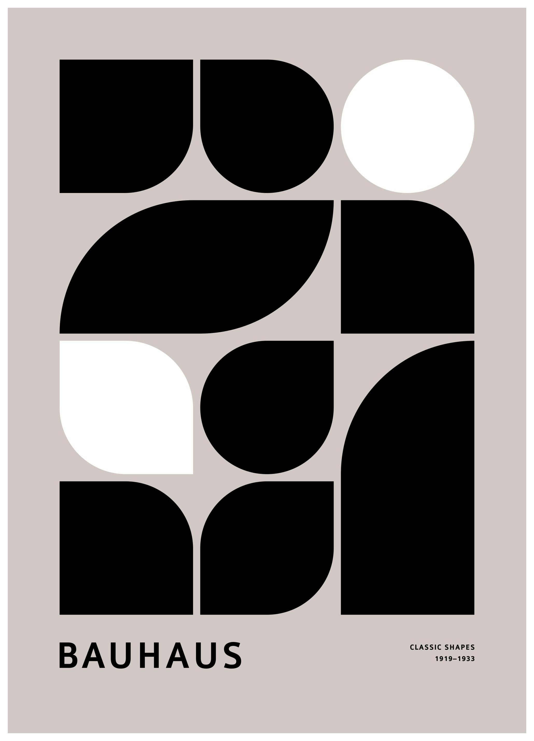 Bauhaus Classic Shapes Affiche (30x40 cm) - Bauhaus Poster
