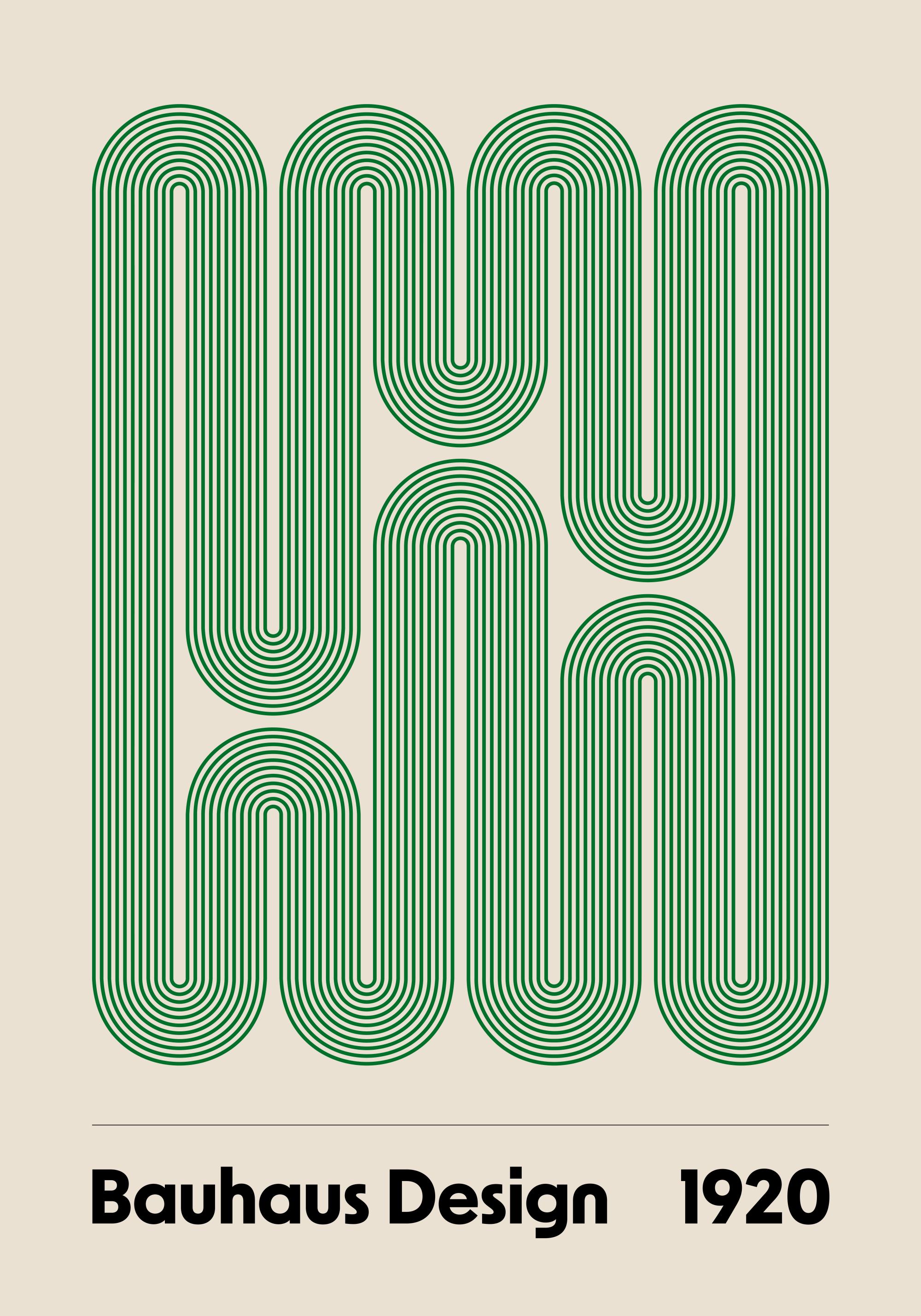 Bauhaus Design Swirls Print – Modern Art Poster | Desenio