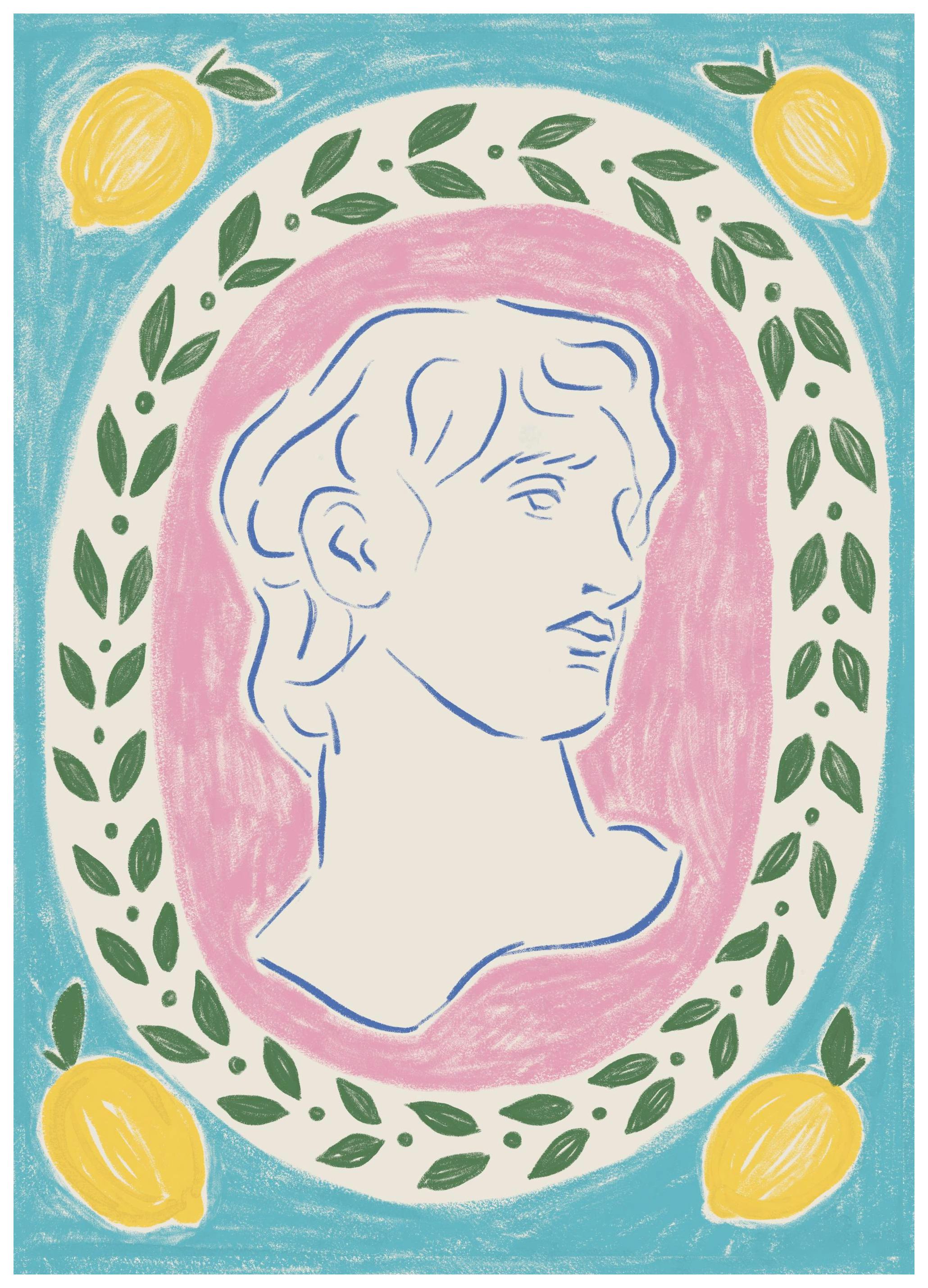 Portrait of a Statue Poster (30x40 cm) - Illustraties