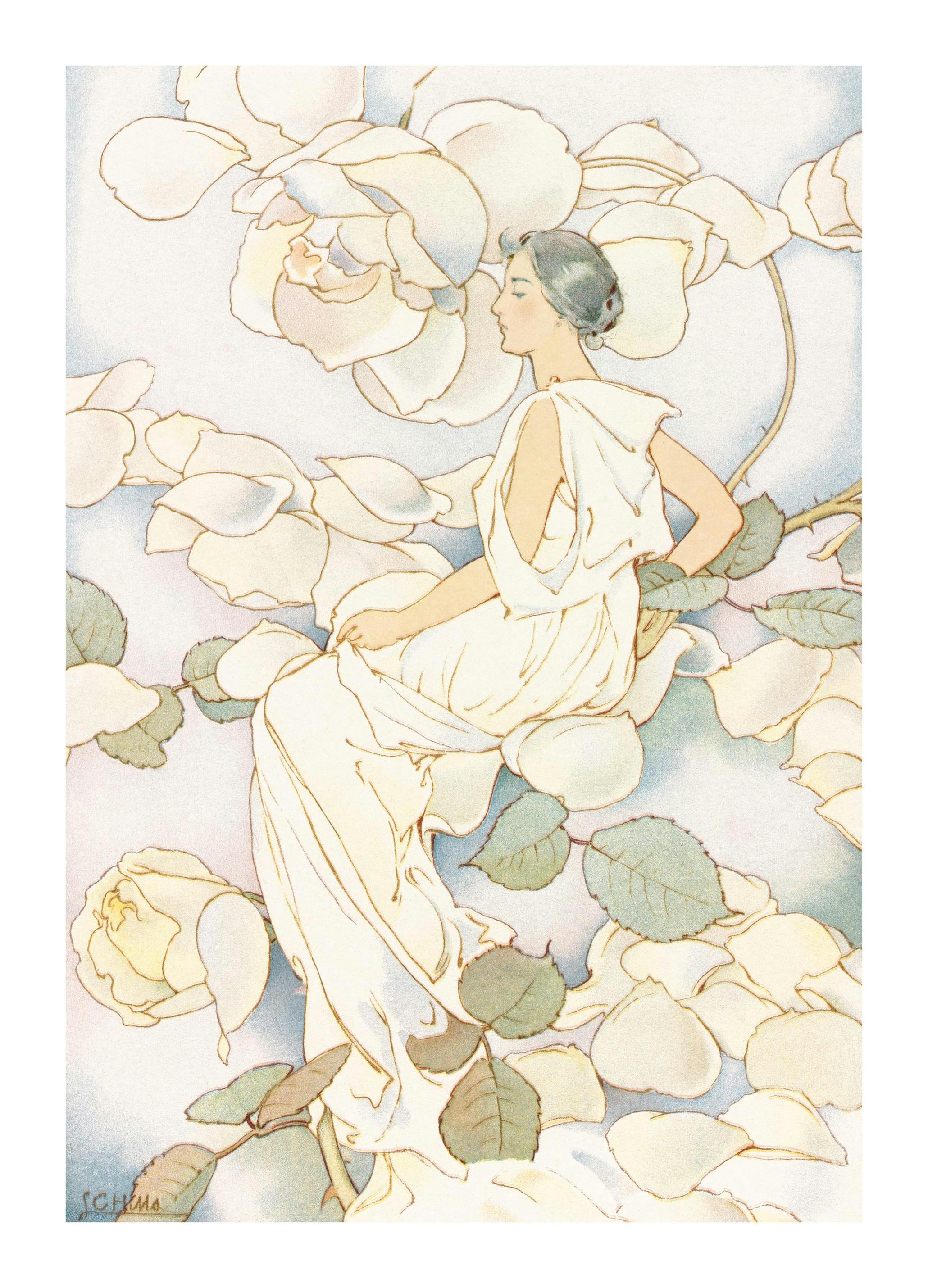 Prints - Laura Coombs Hills - Flower Fairy Print (30x40 cm) - Paintings by famous painters