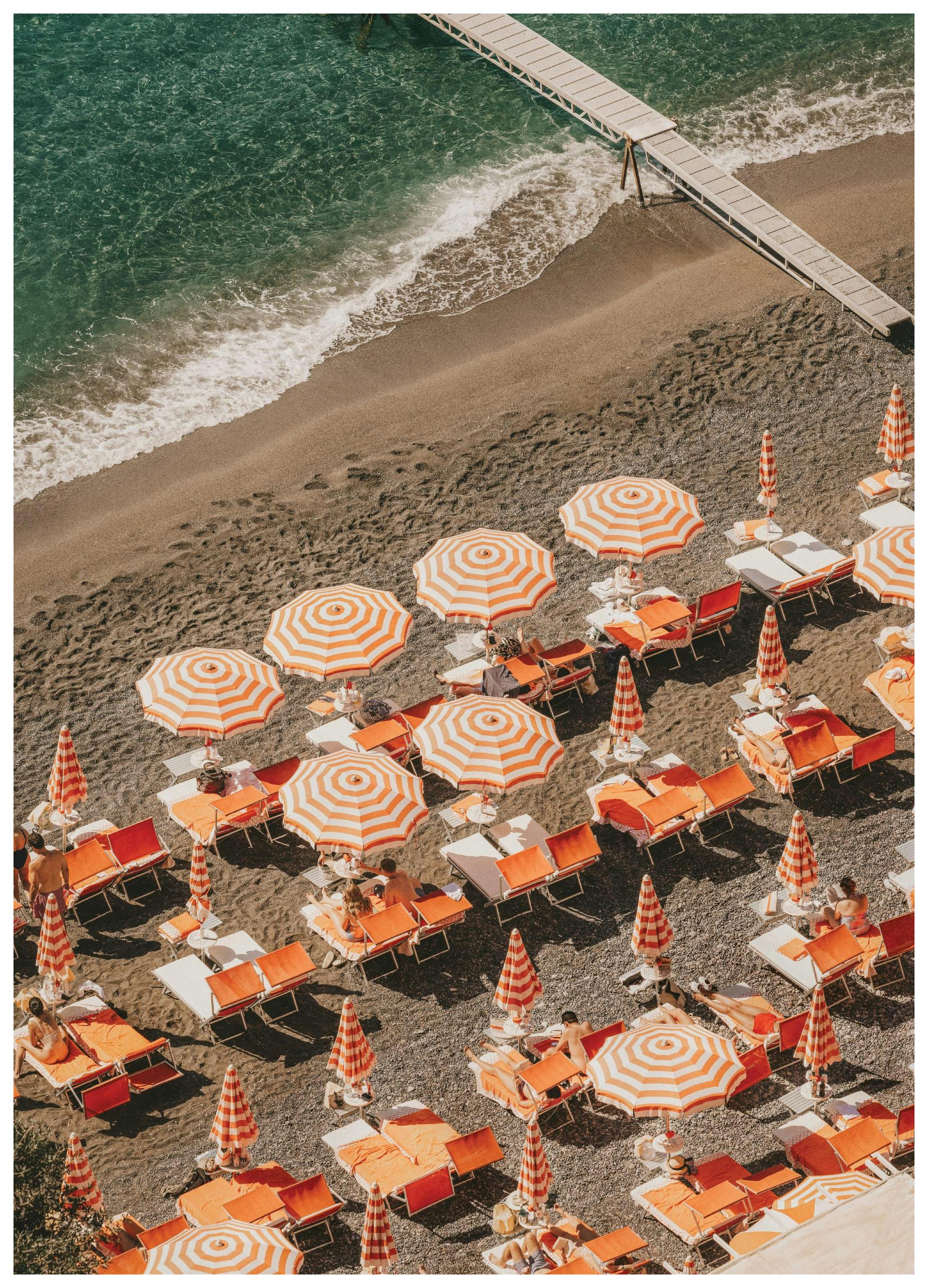 Positano Beach Club Poster (50x70 cm) - De Amalfi Lifestyle