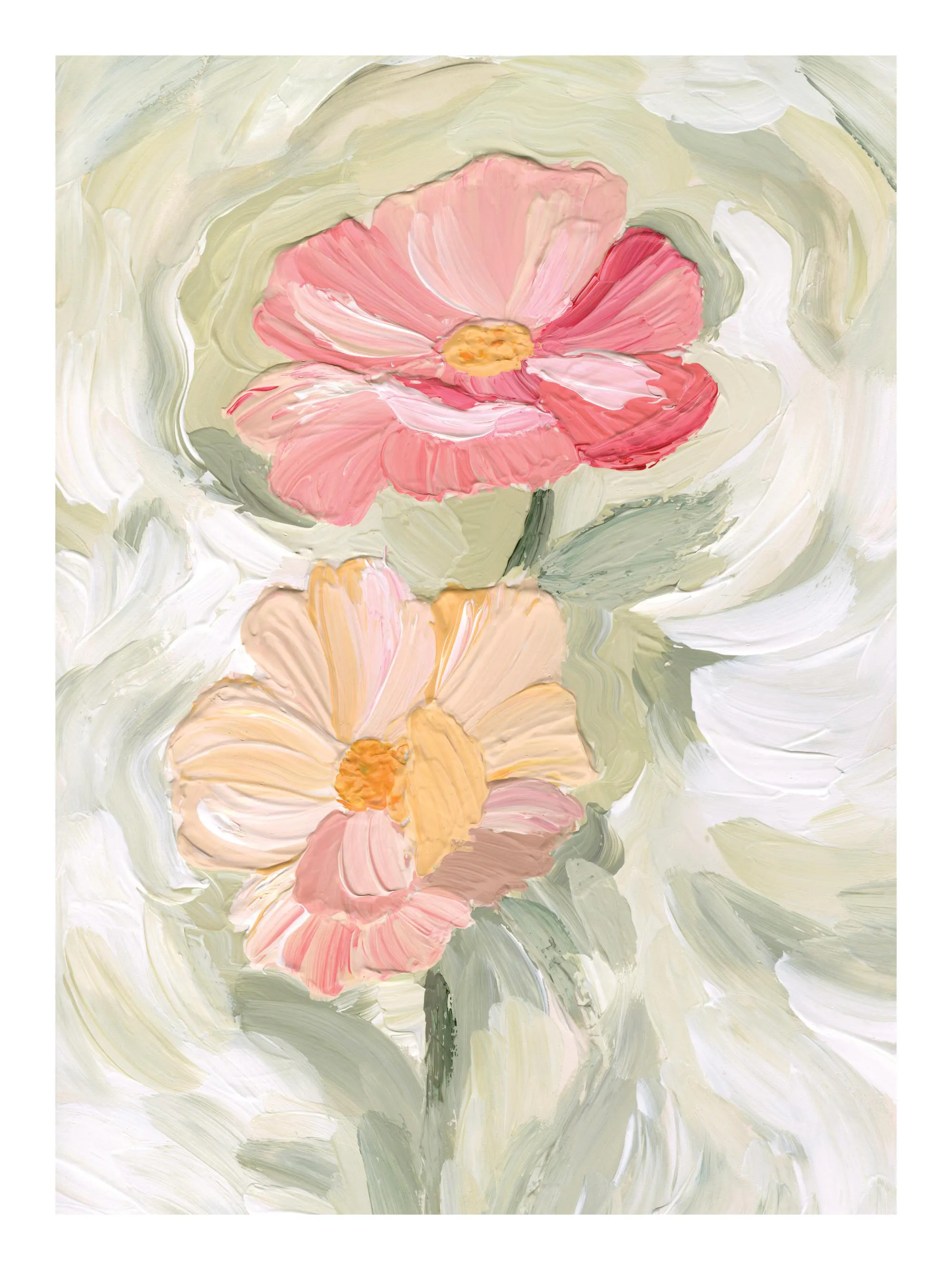 Painted Blossom No2 Poster – Pastellblumen Kunst