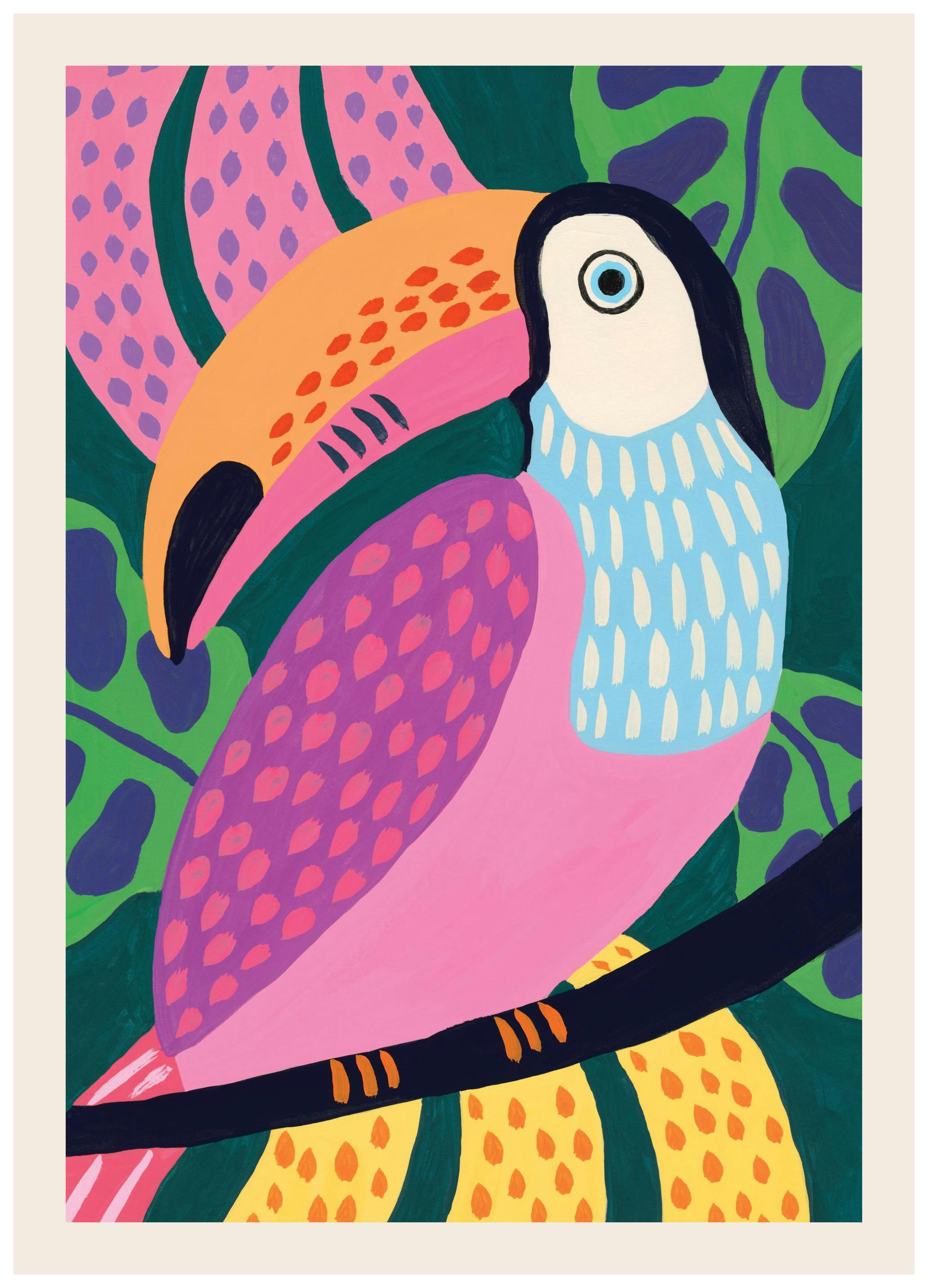 Colorful Toucan Poster (30x40 cm) - Illustraties