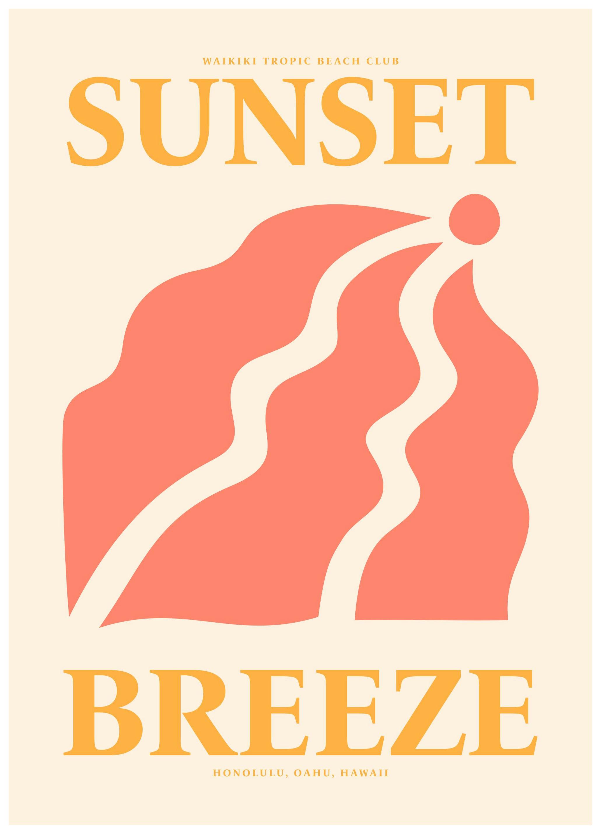 Sunset Breeze Poster (21x30 cm)