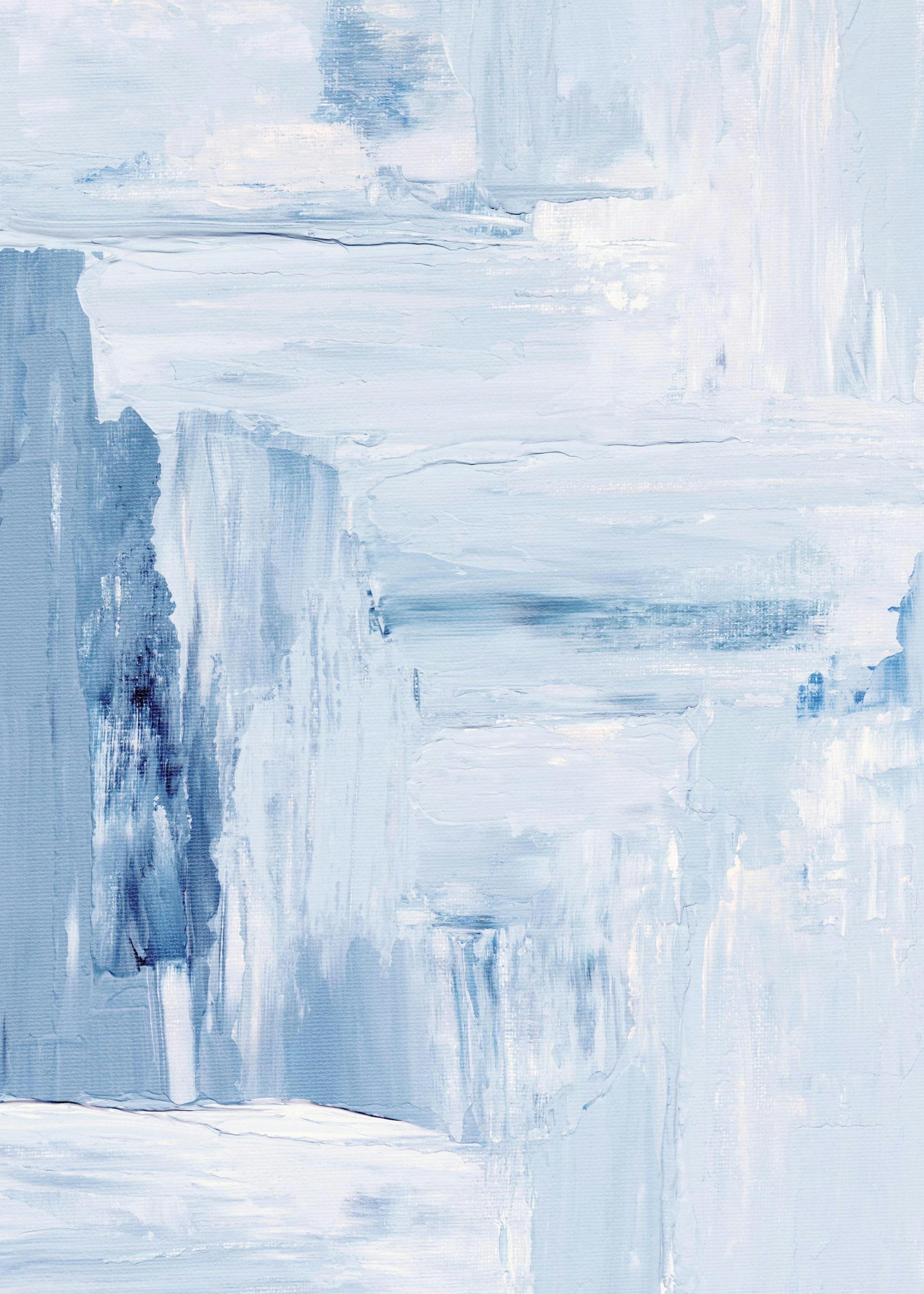 Blue Abstract Painting Print 0