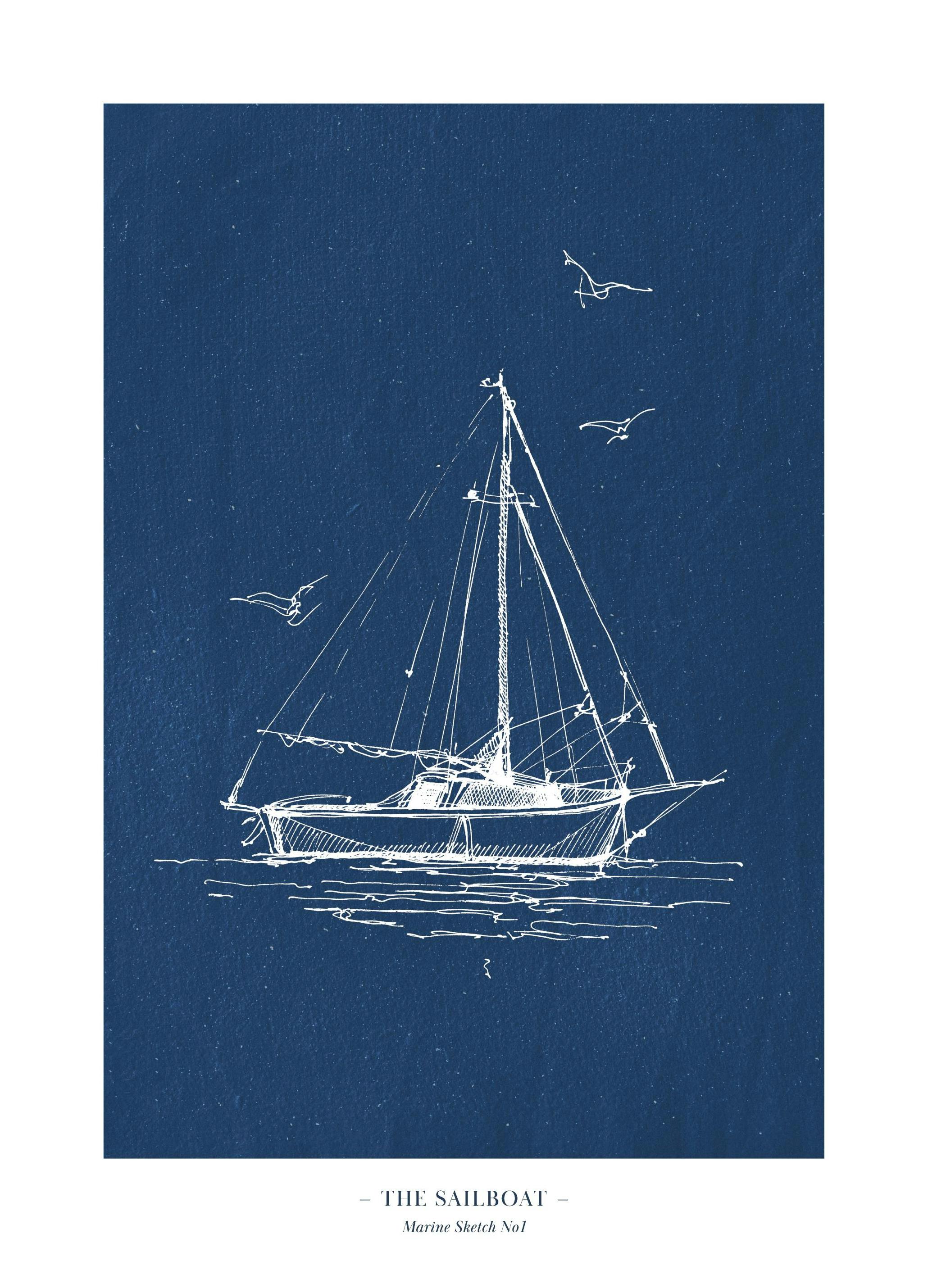 The Sailboat Poster (50x70 cm)- Ilustrações