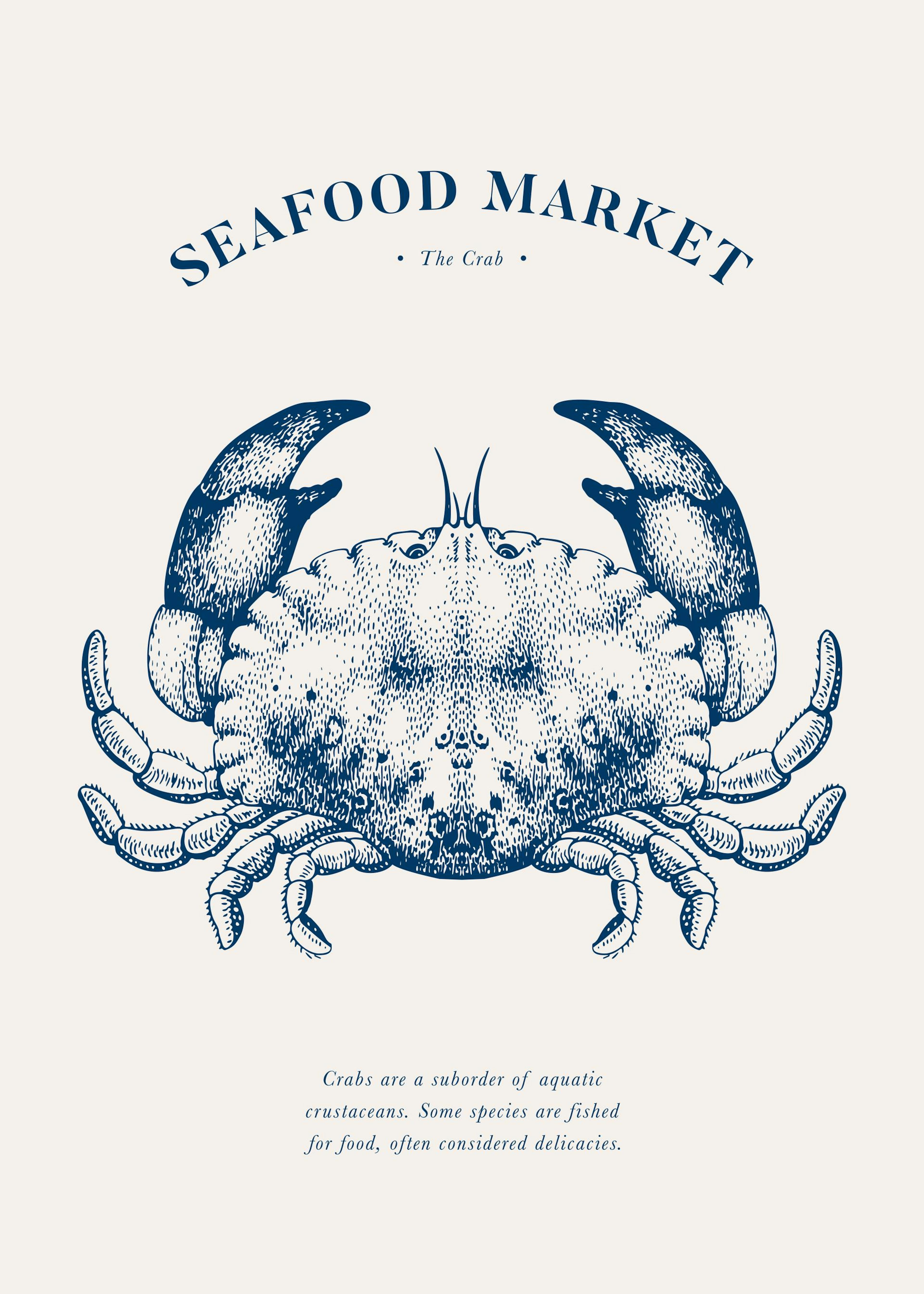 Seafood Market - The Crab Print 0