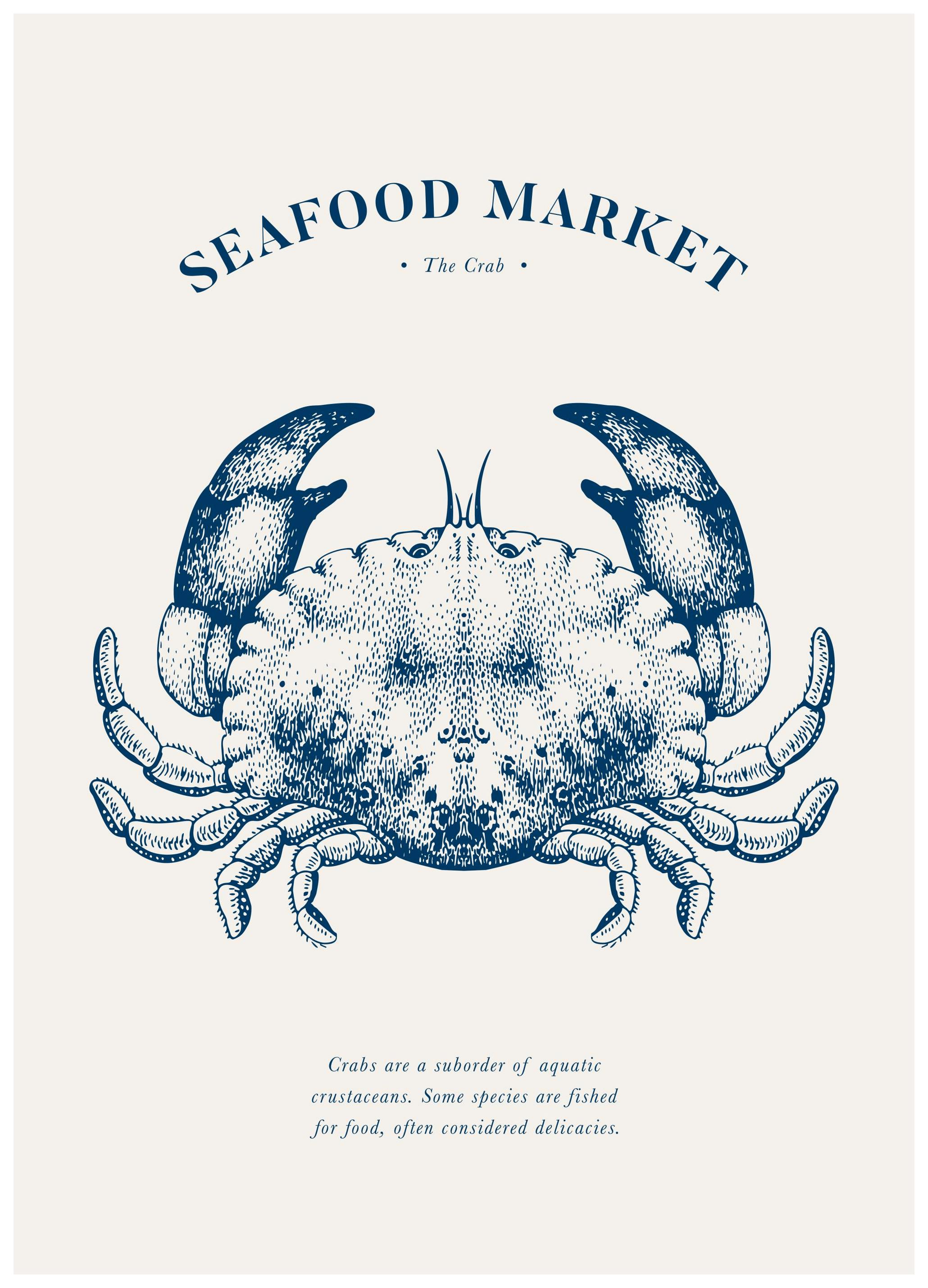 Seafood Market - The Crab Poster (50x70 cm)