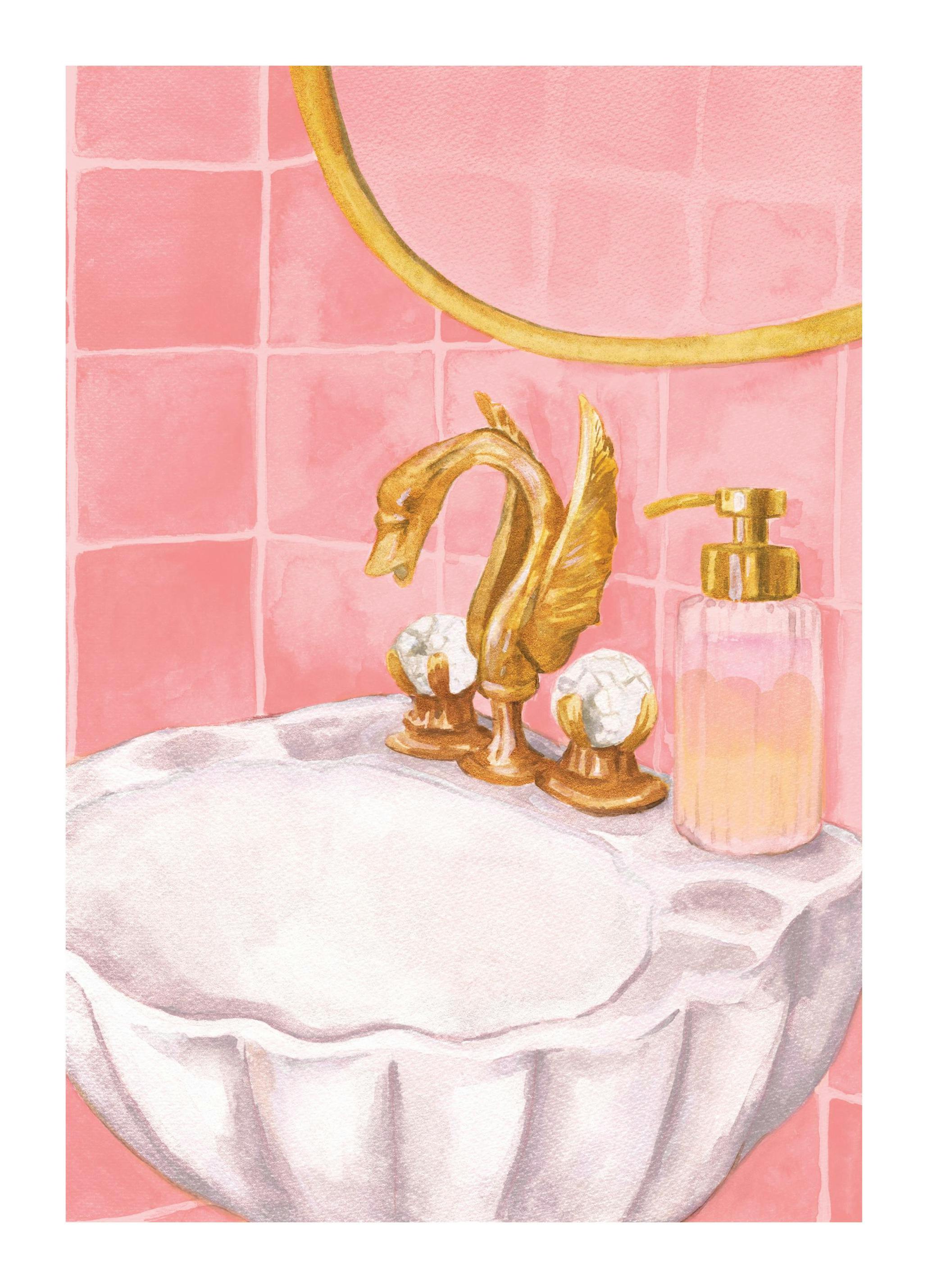 Prints - Pretty Sink Print (30x40 cm) - Illustration prints