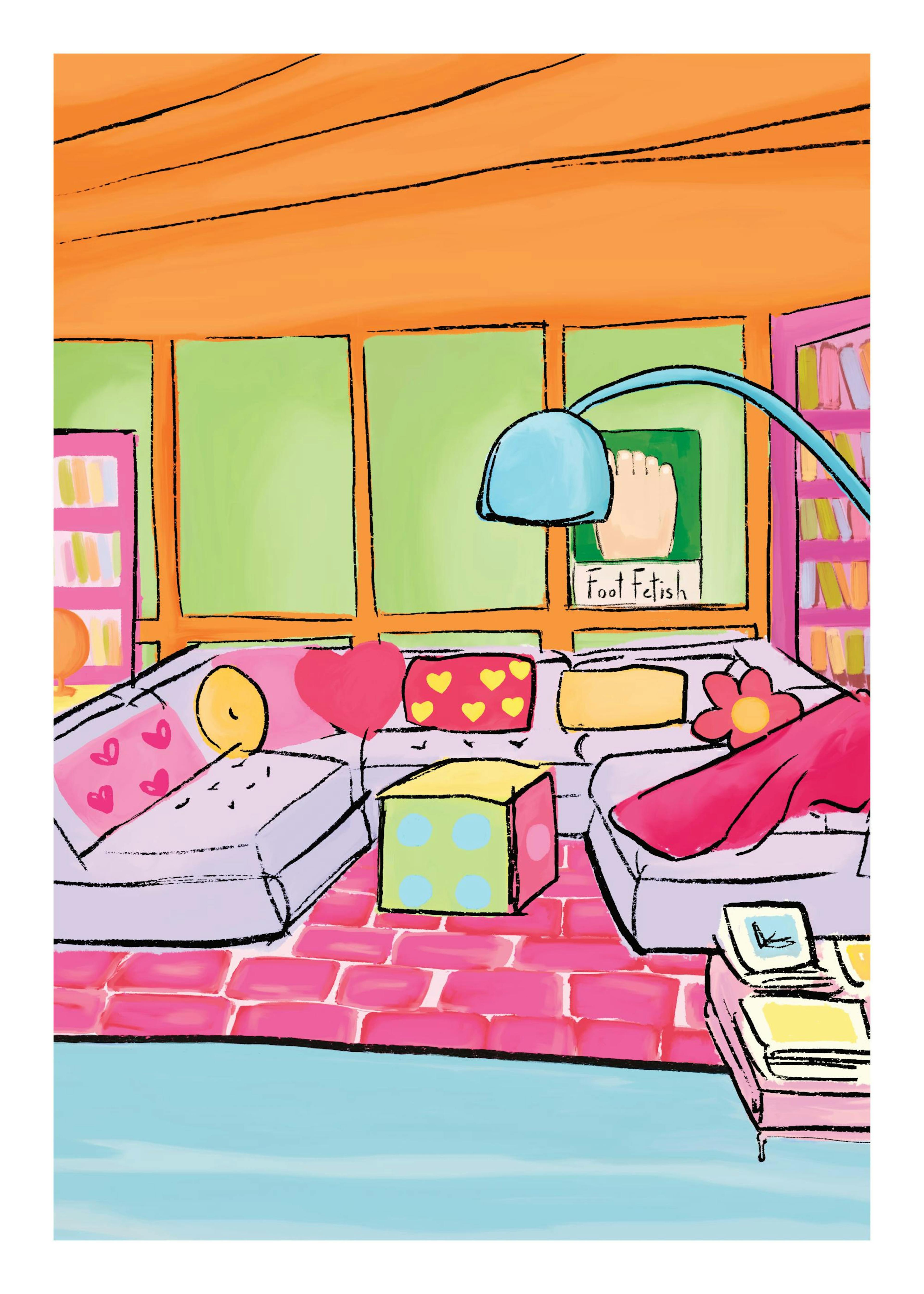 Colorful Living Room Print 0
