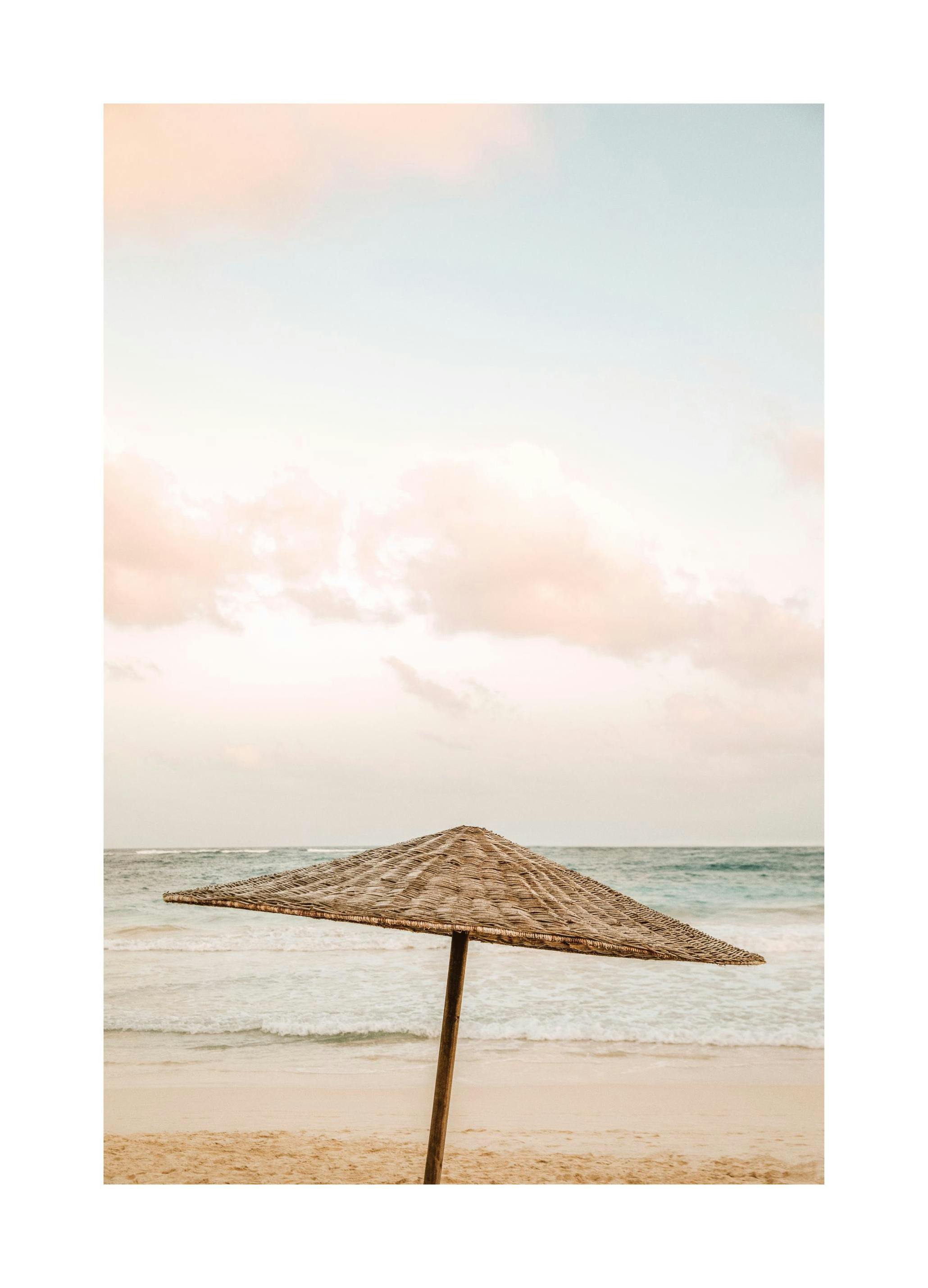 Parasol by the Ocean Poster (50x70 cm)