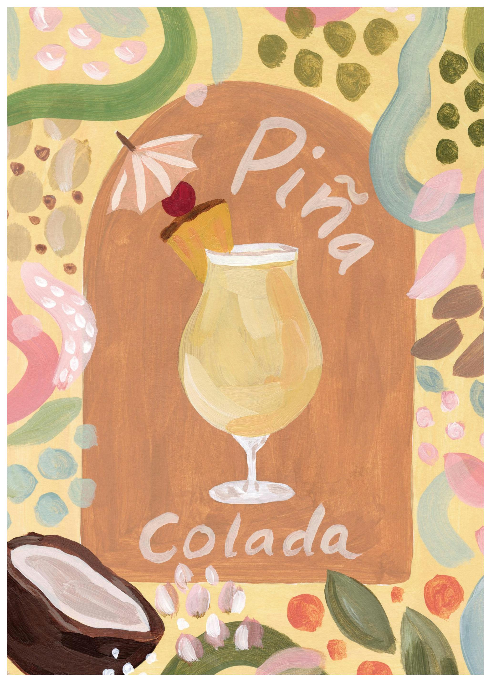 One Piña Colada, Please Plakat (50x70 cm)- Wino i koktajle