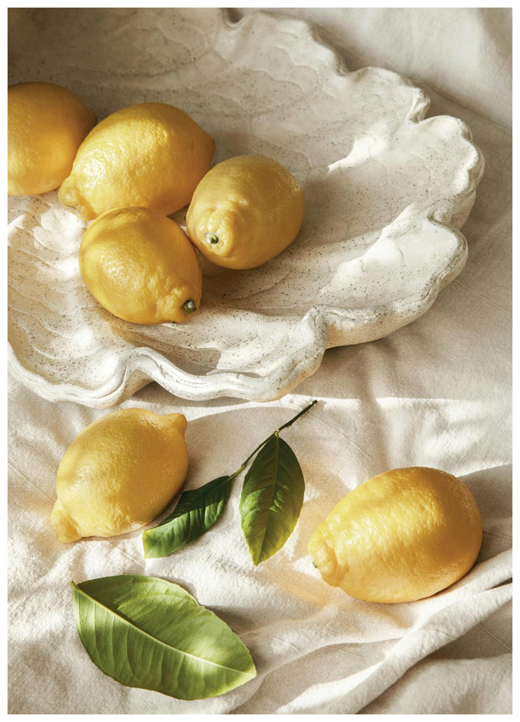 Lemons on a Plate Plakat (30x40 cm)- Jedzenie