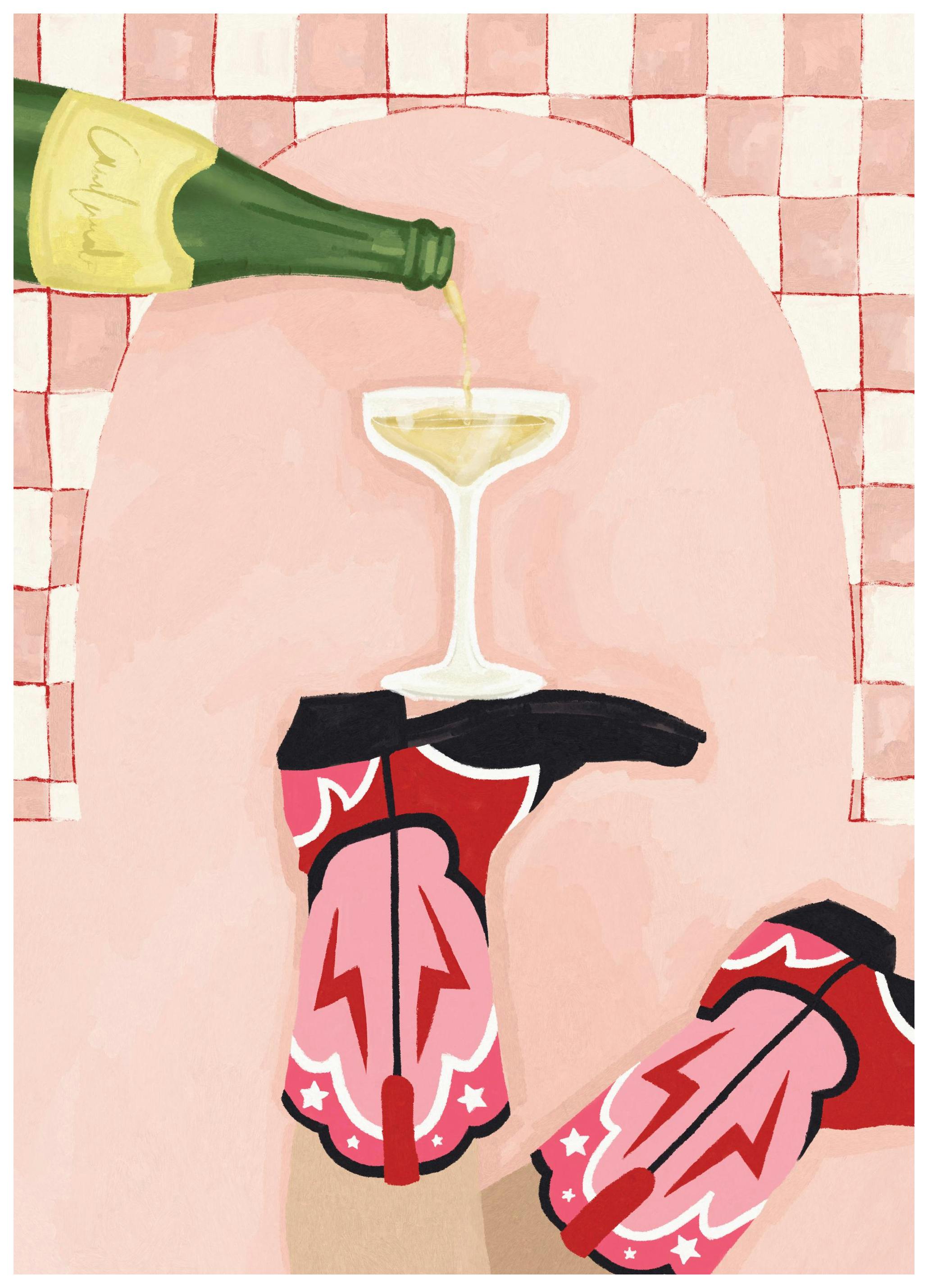 Bottoms Up Poster (50x70 cm)- Poster di Vini & Cocktail