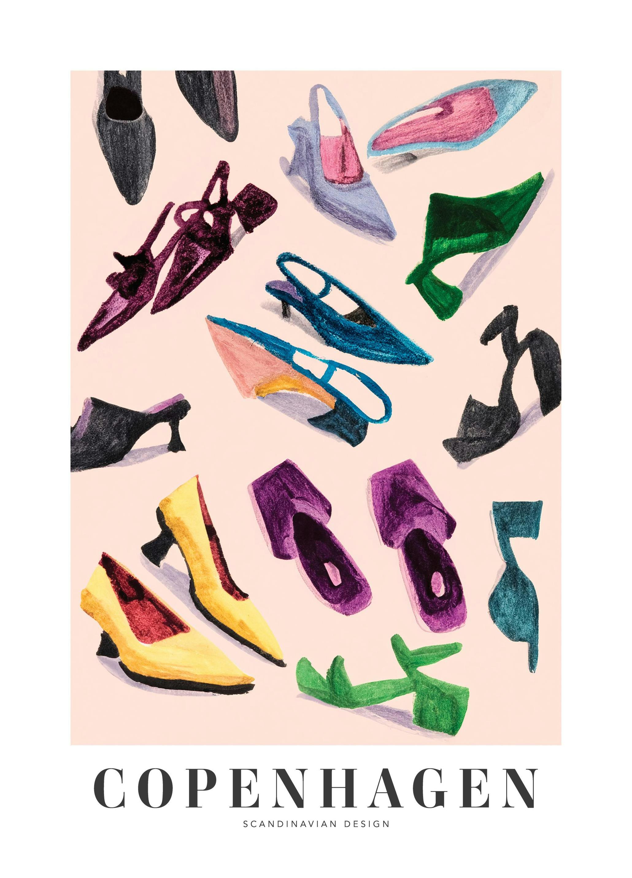 Shoes of Copenhagen Print (30x40 cm)