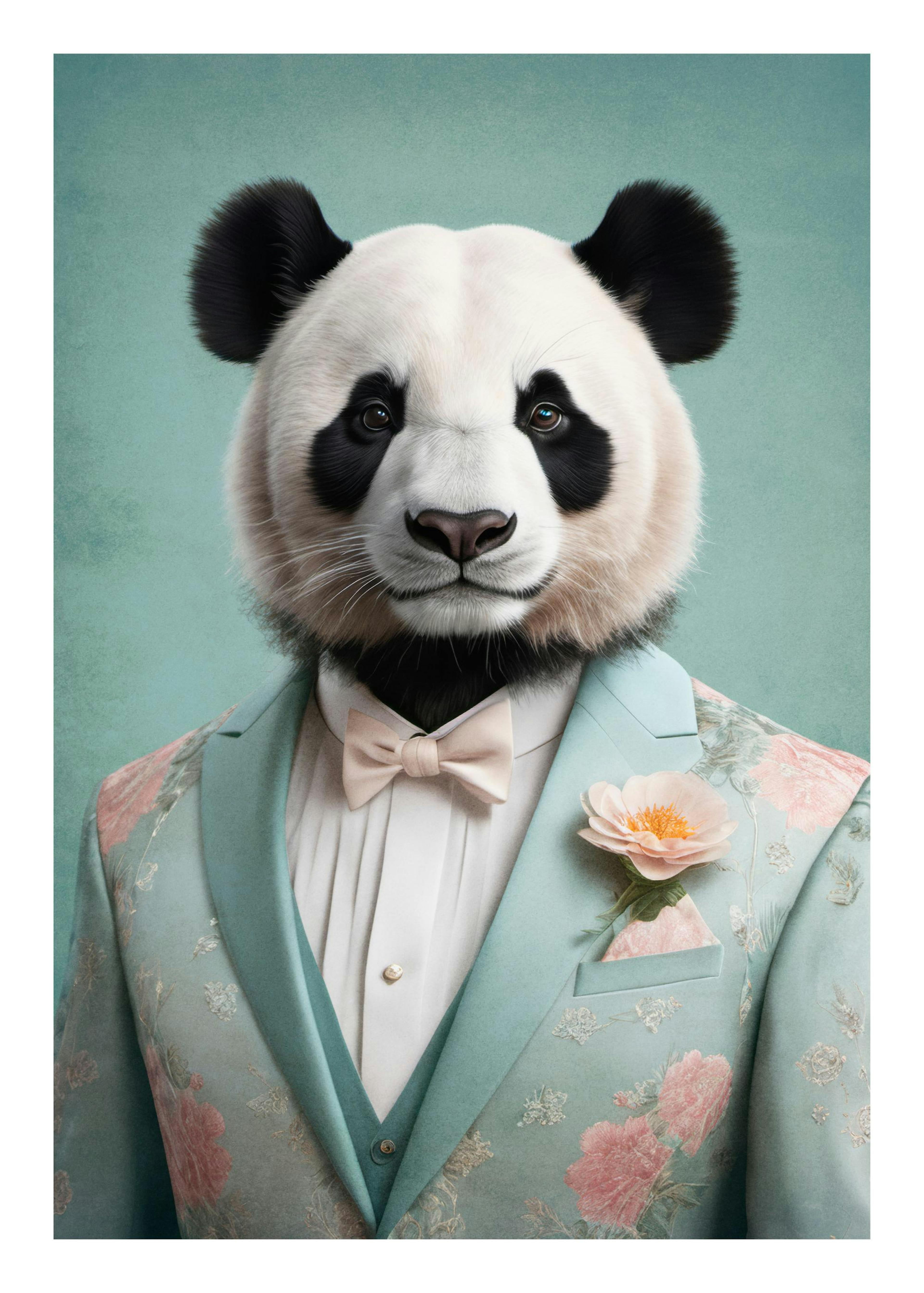 Portrait of a Panda Print 0