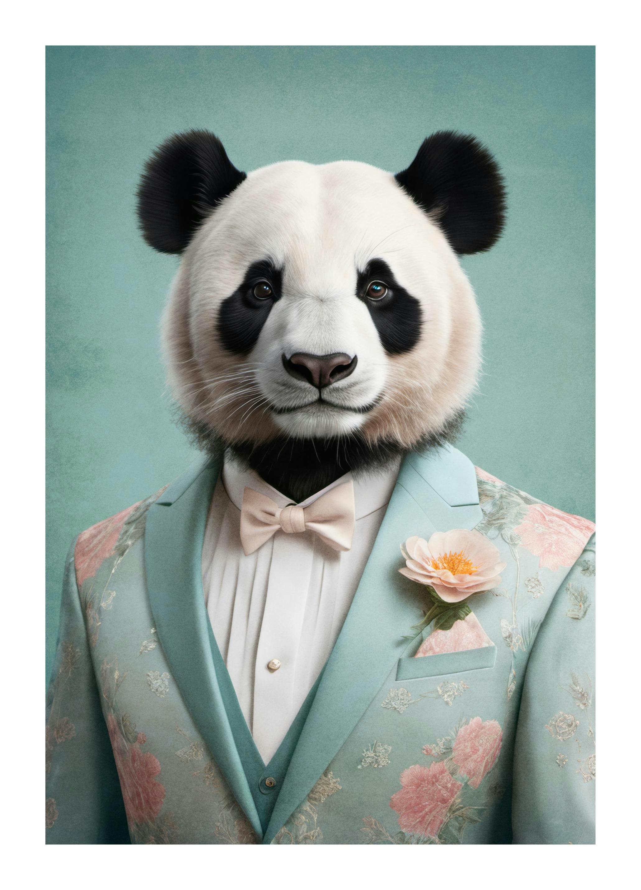 Prints - Portrait of a Panda Print (50x70 cm) - Animal art prints