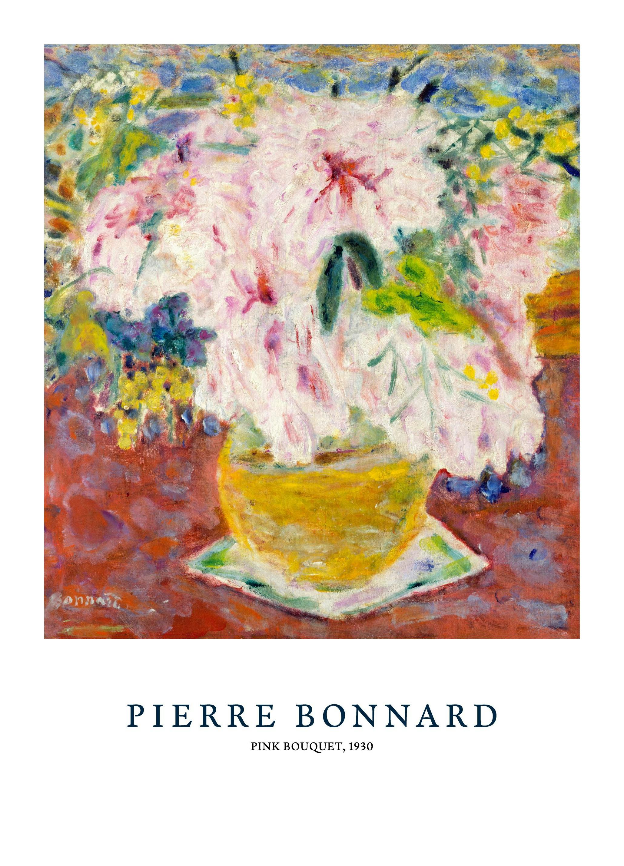 Pierre Bonnard - Pink Bouquet Print (50x70 cm)