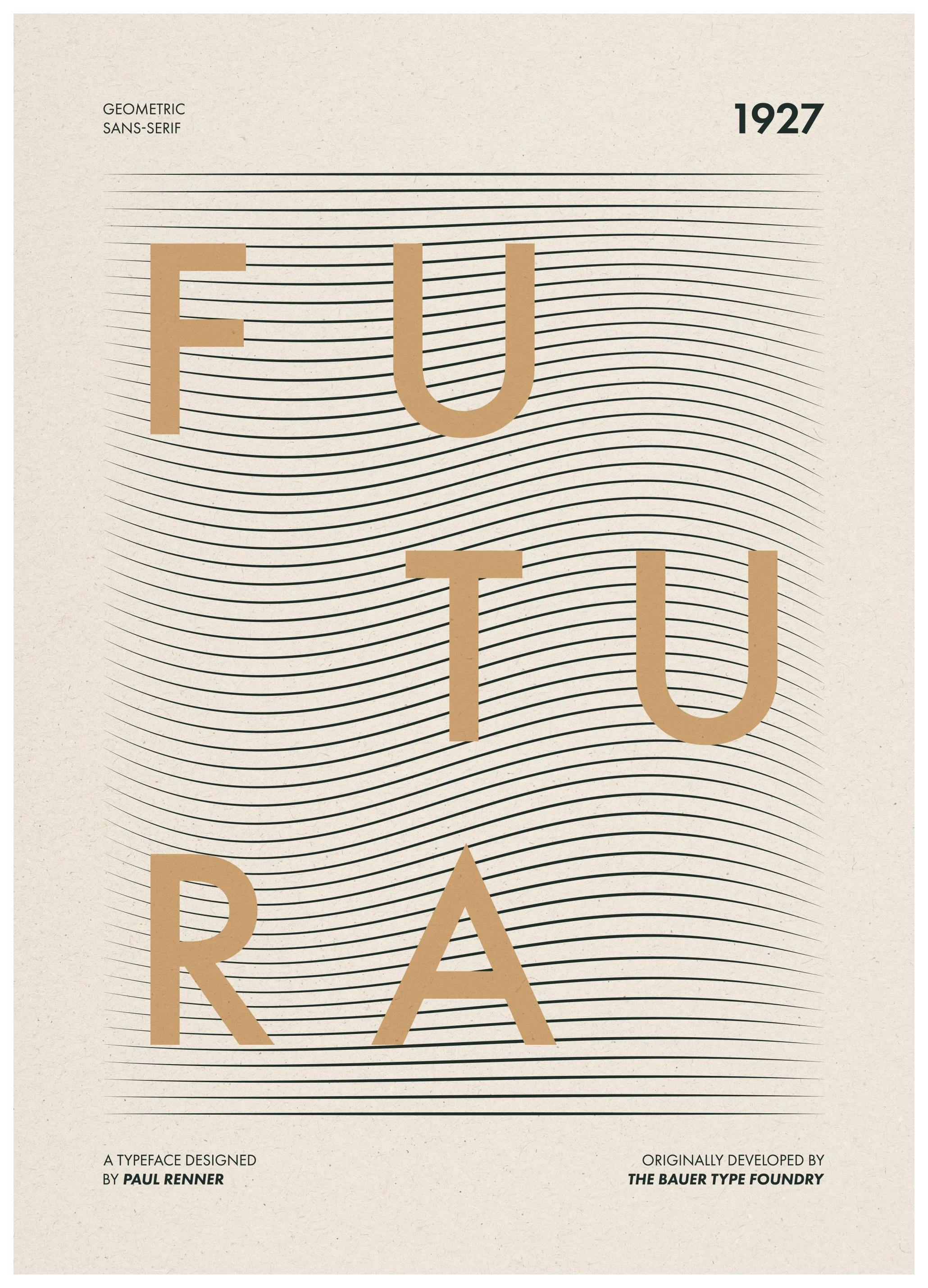 Futura Lines Poster (30x40 cm)- Tipografia