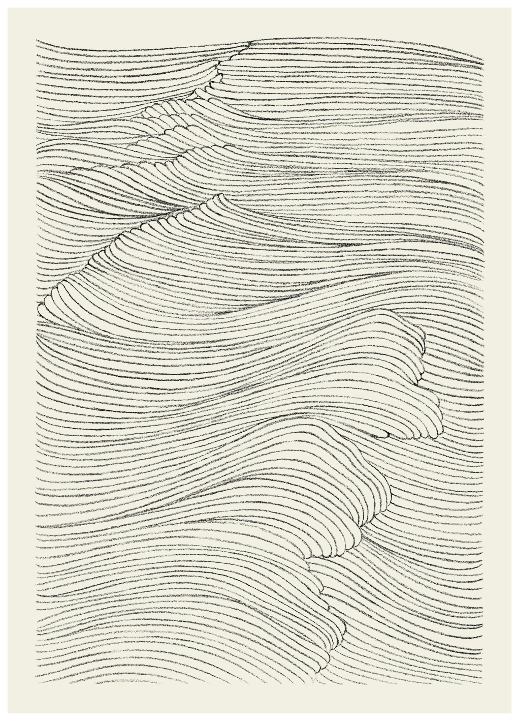 Prints - Waves in Line Print (21x30 cm) - Line Art prints