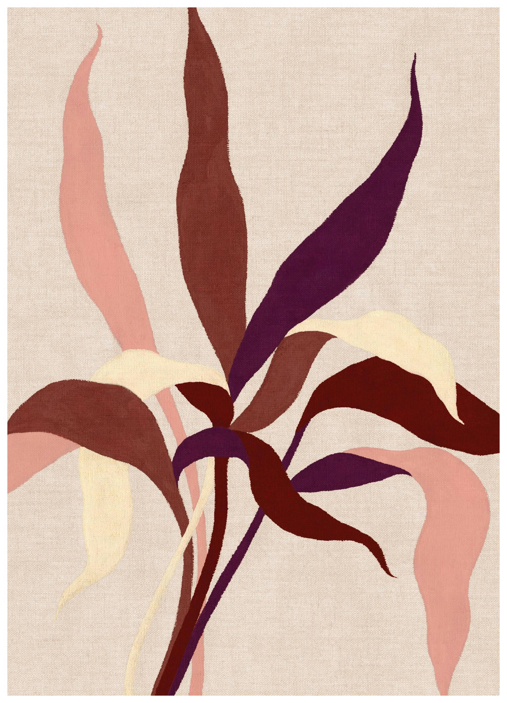 Linen Leaves Print (50x70 cm)