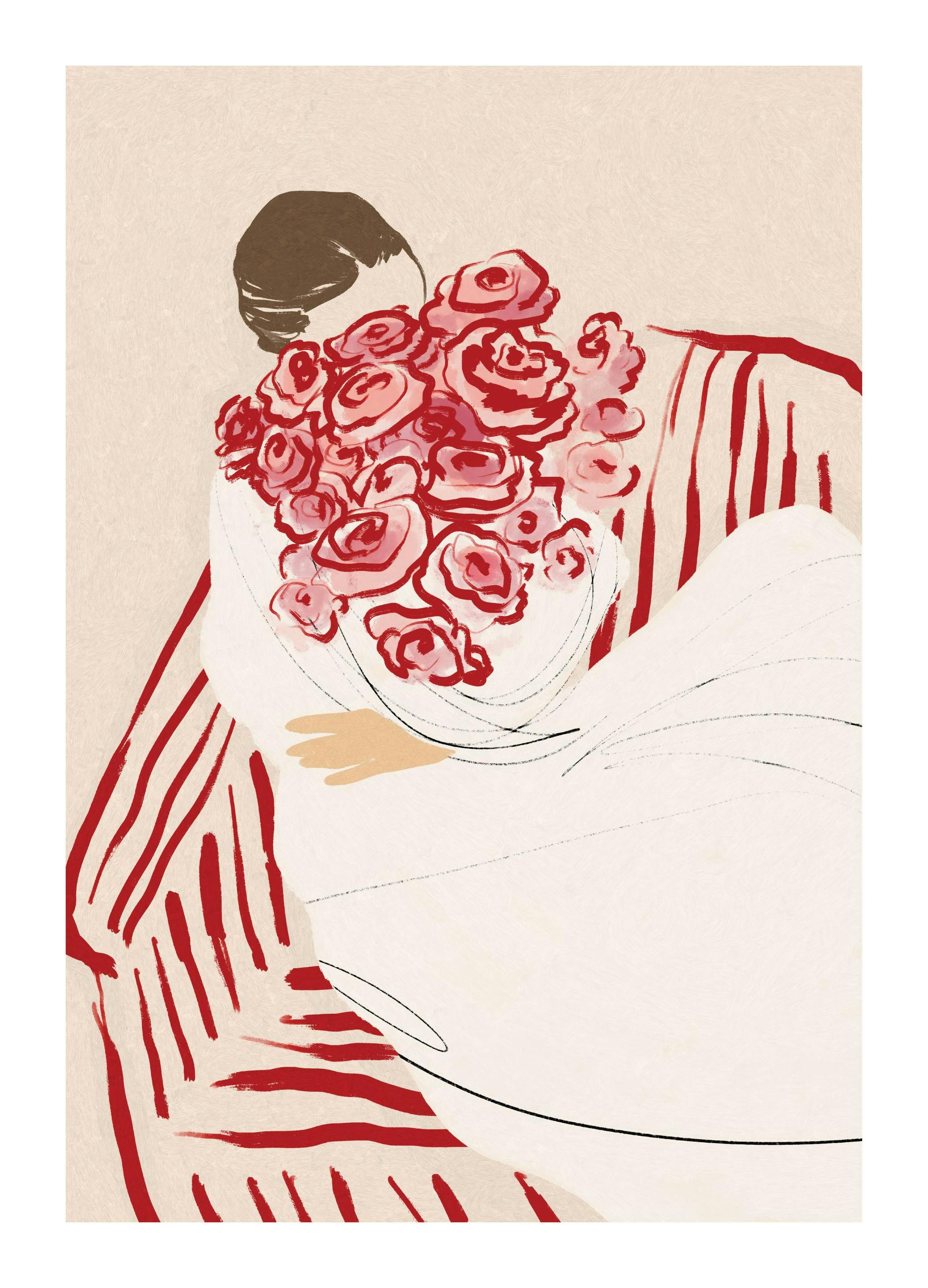 Hug of Roses Print (50x70 cm)