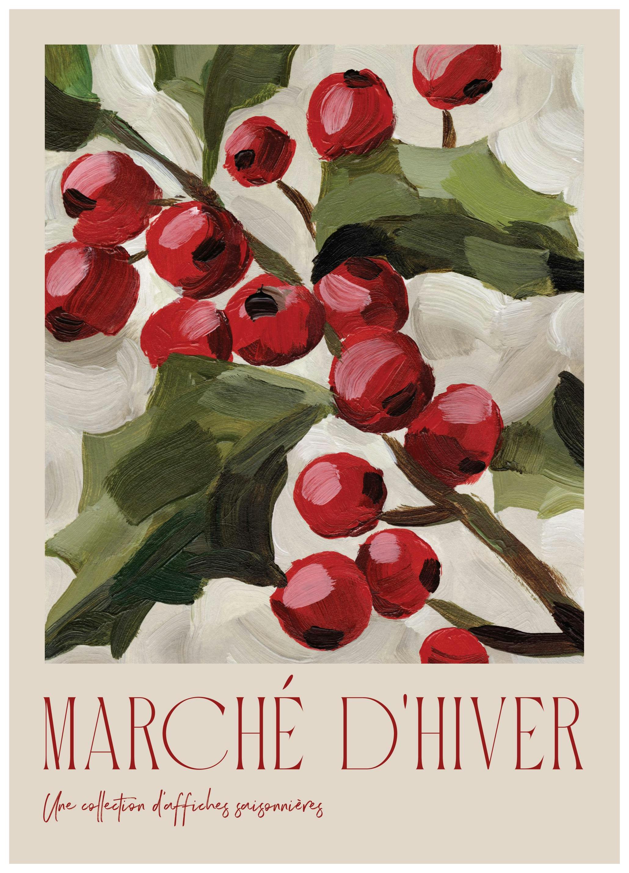 Marché D'Hiver No1 Plakat (40x50 cm) - Plakater > Årstider > Holiday plakater