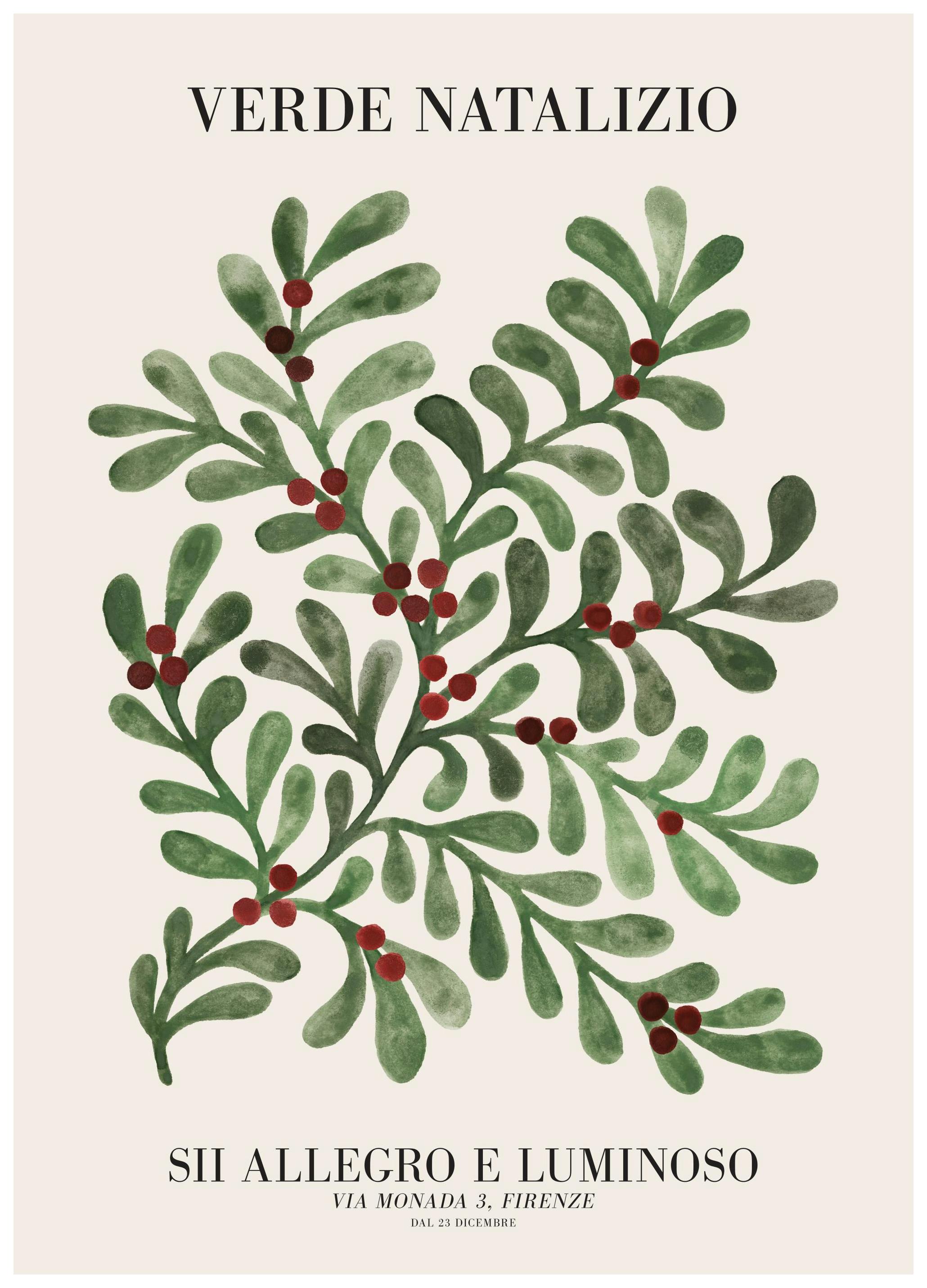 Prints - Christmas Greenery Print (50x70 cm) - Holiday Prints