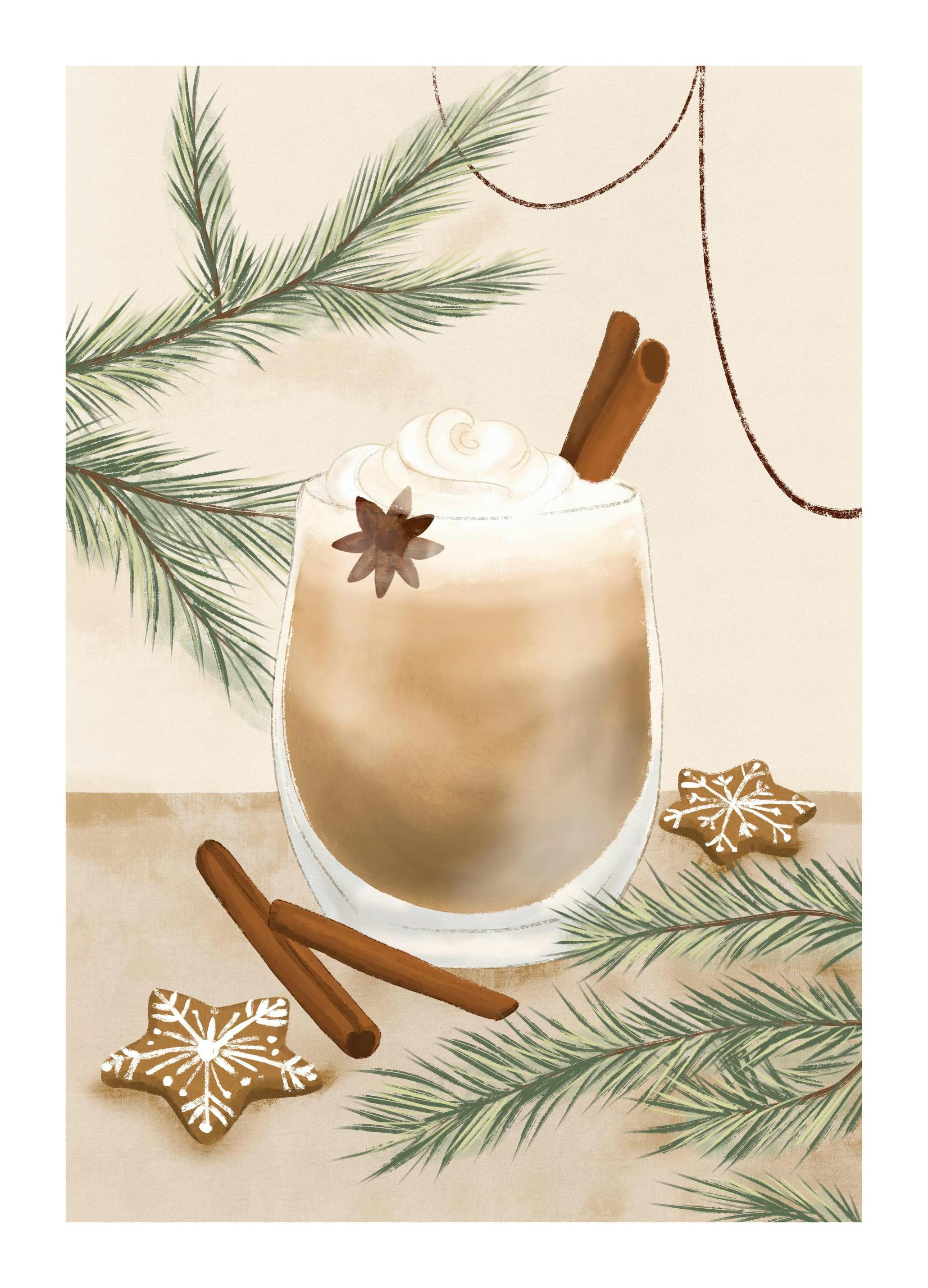 Eggnog Plakat (50x70 cm)- Wino i koktajle