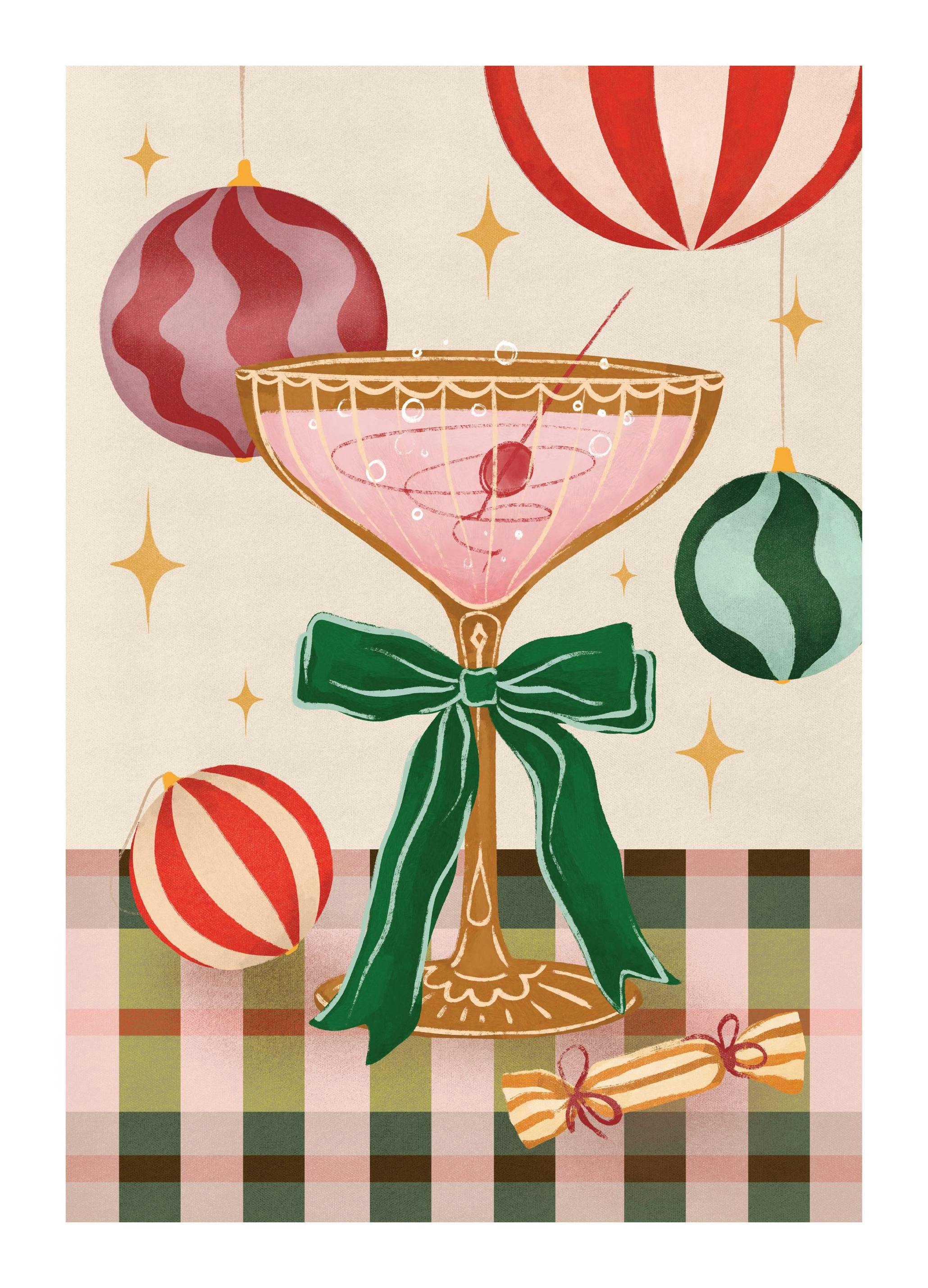 Festive Cocktail Affiche (21x30 cm) - Affiches de vins & cocktails