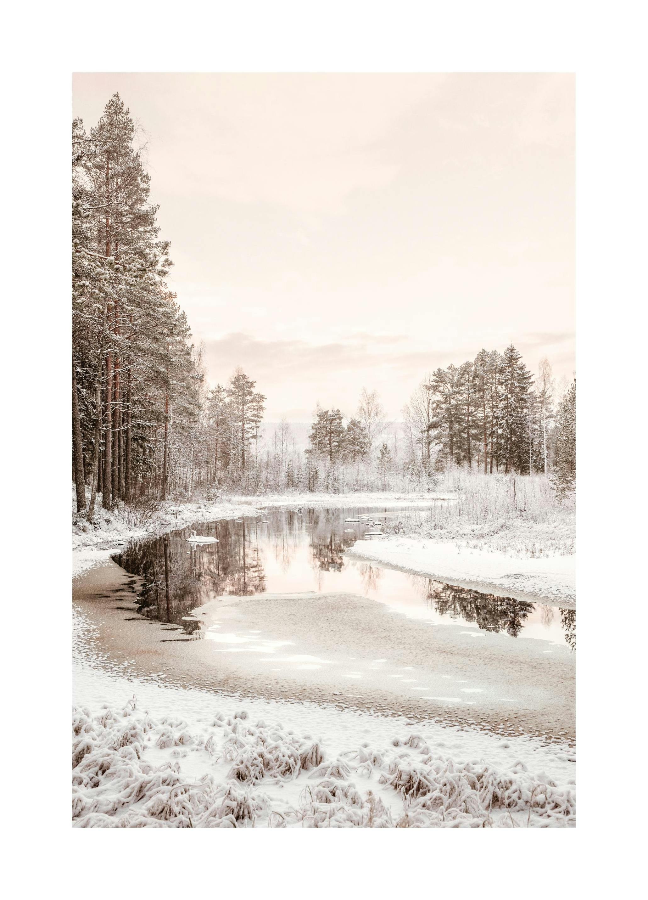 Winter Lake Poster (30x40 cm)- Posters de inverno