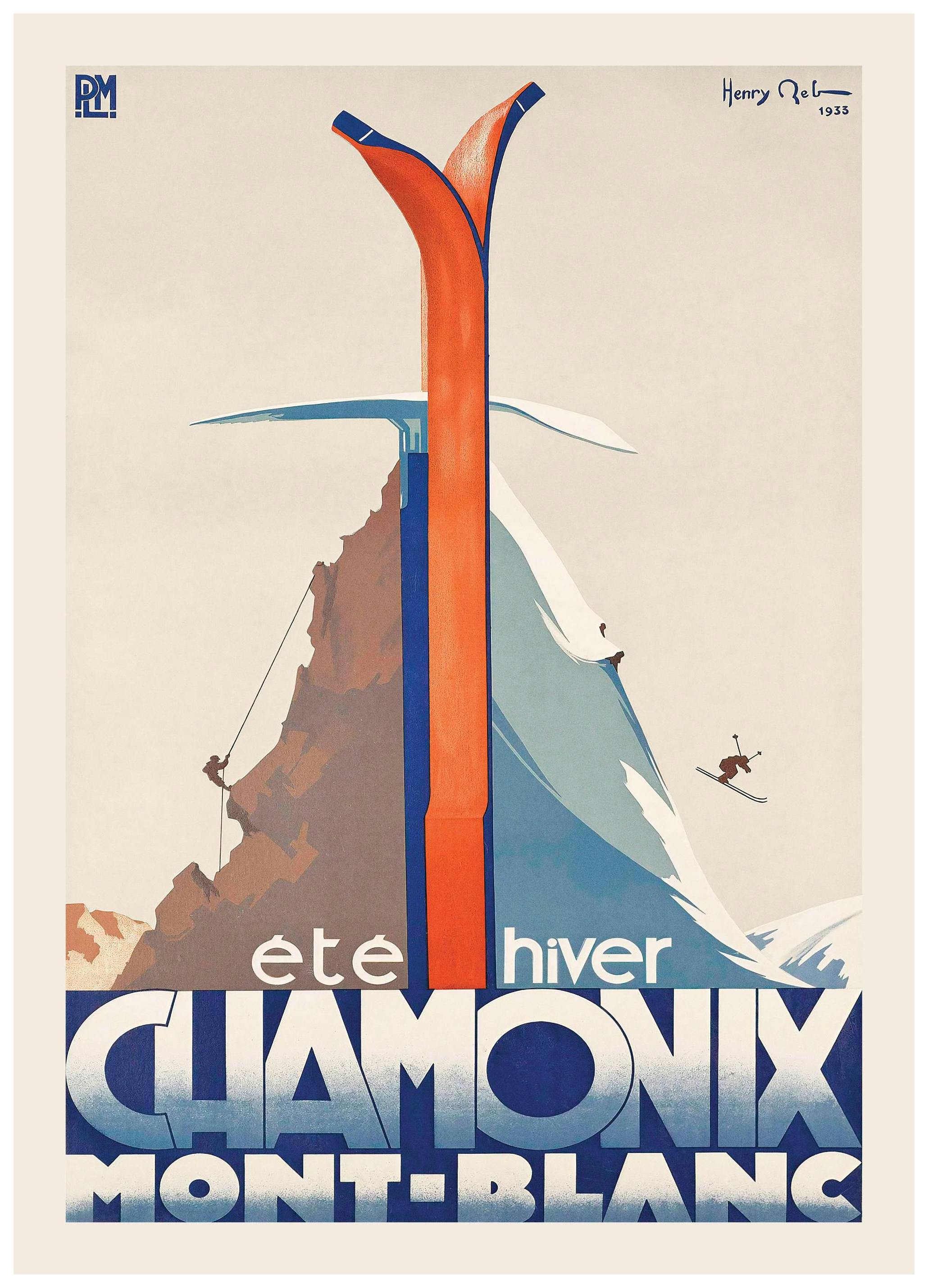 Chamonix Vintage Poster (50x70 cm) - Sport posters en prints