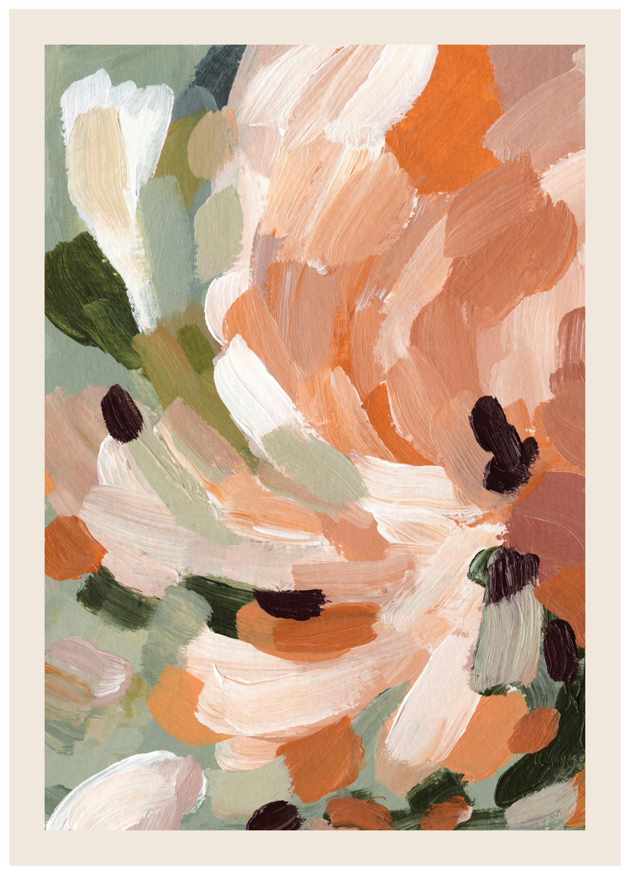 Soft Rustic Florals No1 Affiche (21x30 cm) - Affiches de peintures