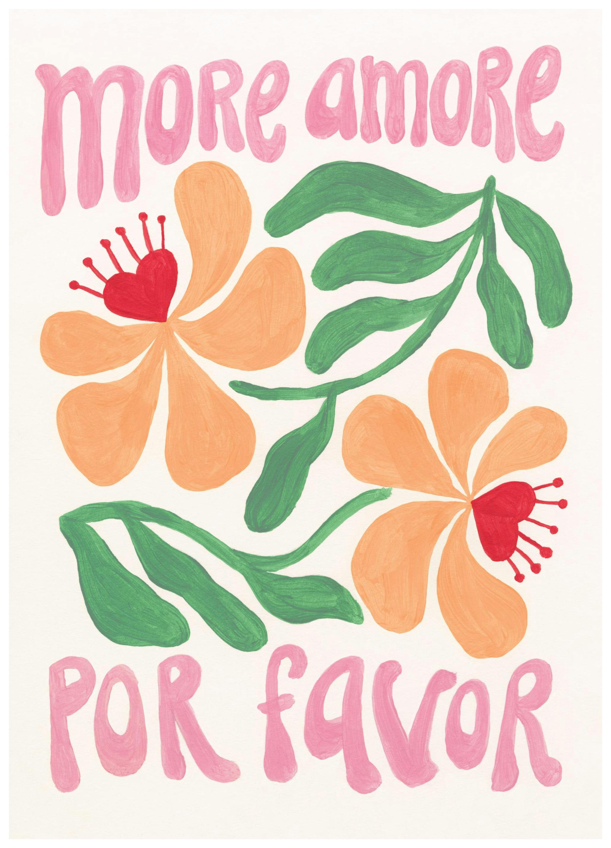 More Amore Por Favor Poster (50x70 cm) - Illustraties
